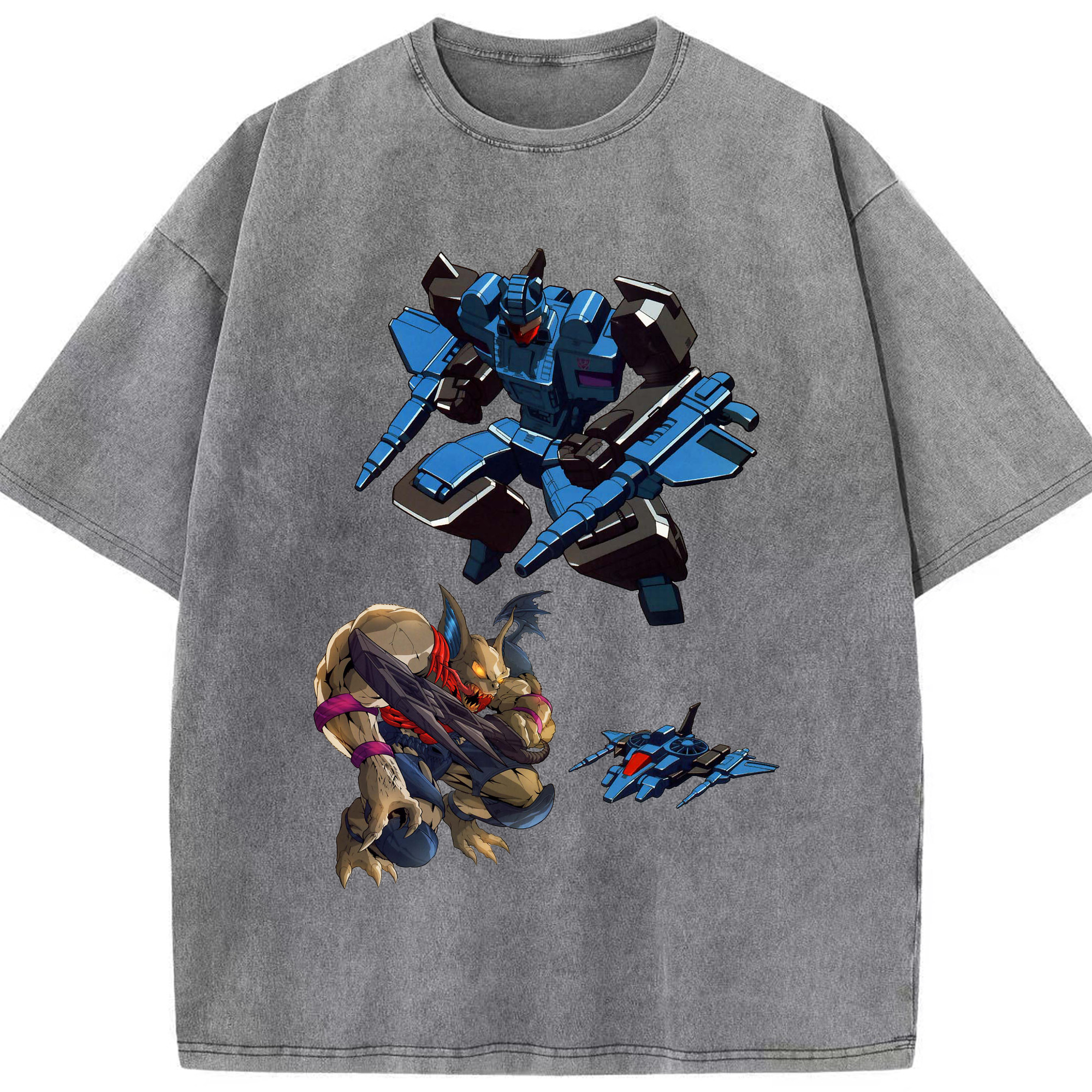 （画像用）  綿100% ヴィンテージ風 半袖Tシャツ（フロントプリント）