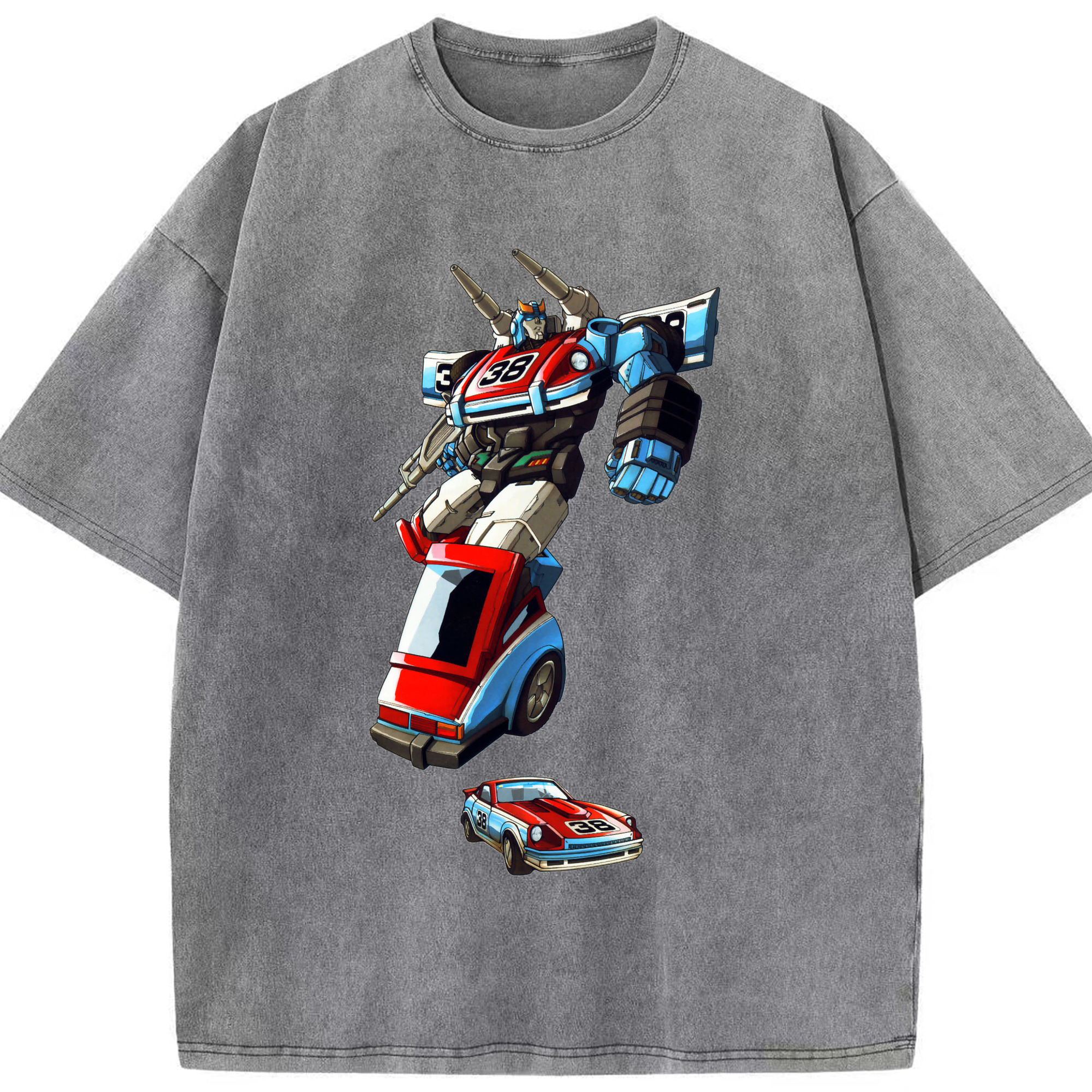 （画像用）  綿100% ヴィンテージ風 半袖Tシャツ（フロントプリント）