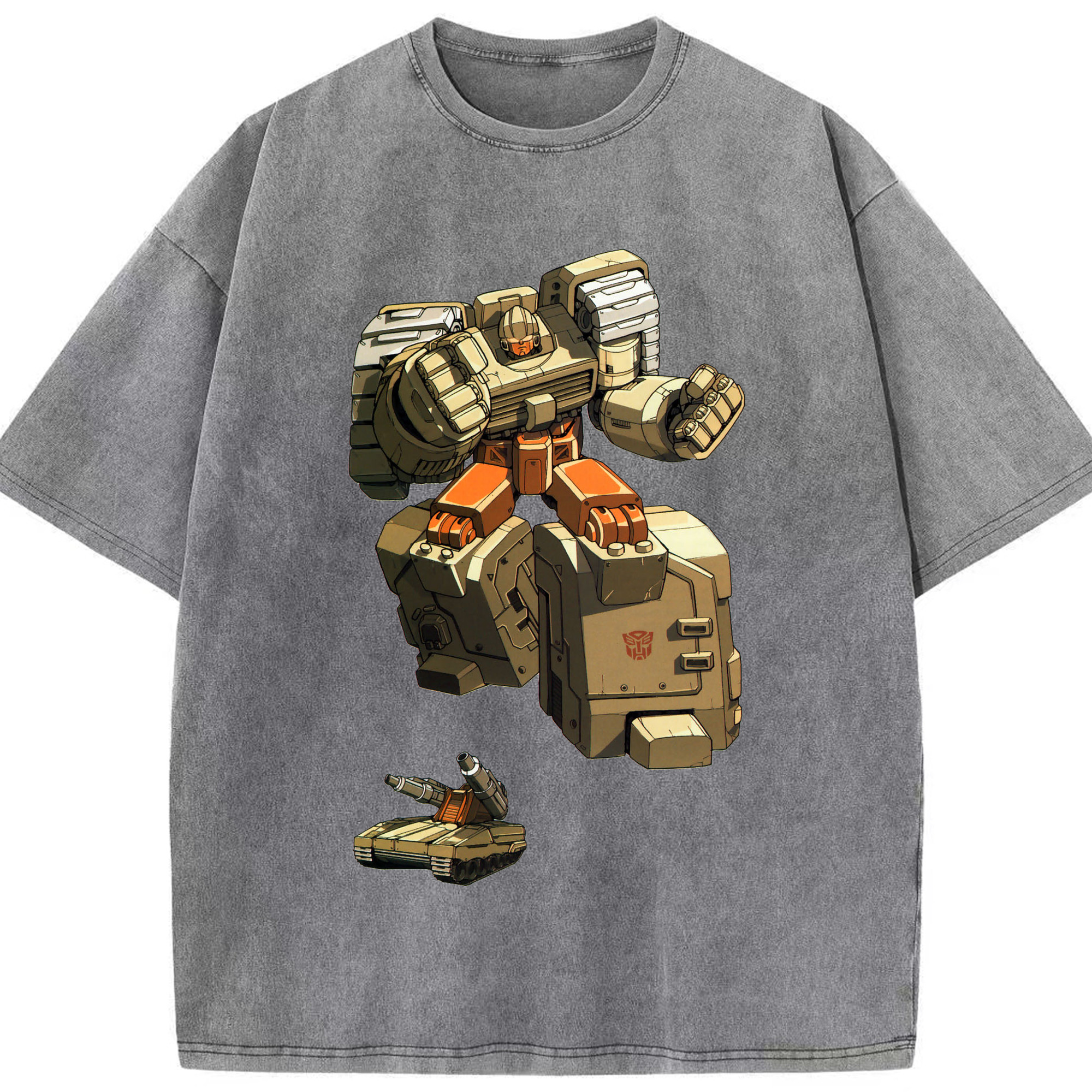 （画像用）  綿100% ヴィンテージ風 半袖Tシャツ（フロントプリント）