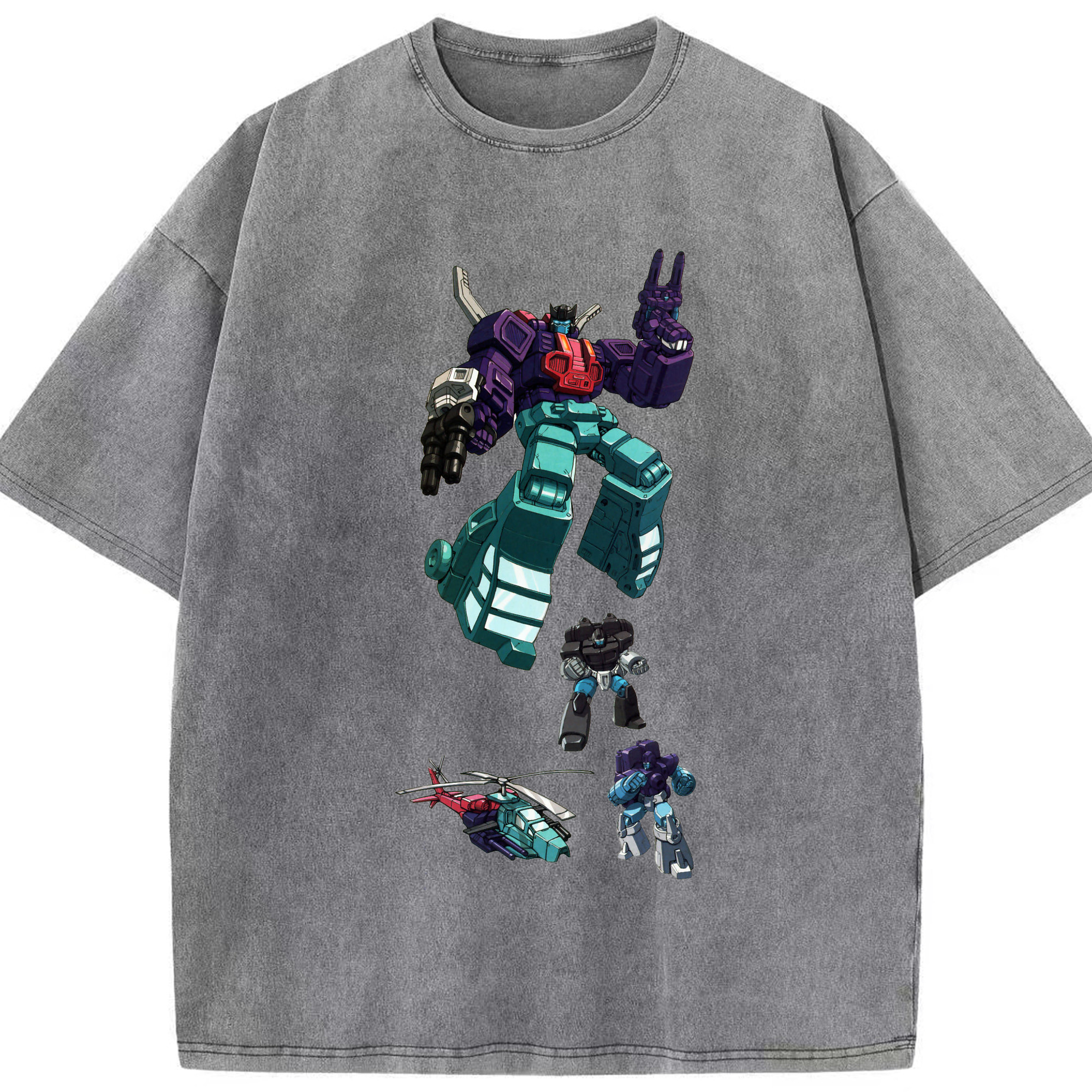（画像用）  綿100% ヴィンテージ風 半袖Tシャツ（フロントプリント）
