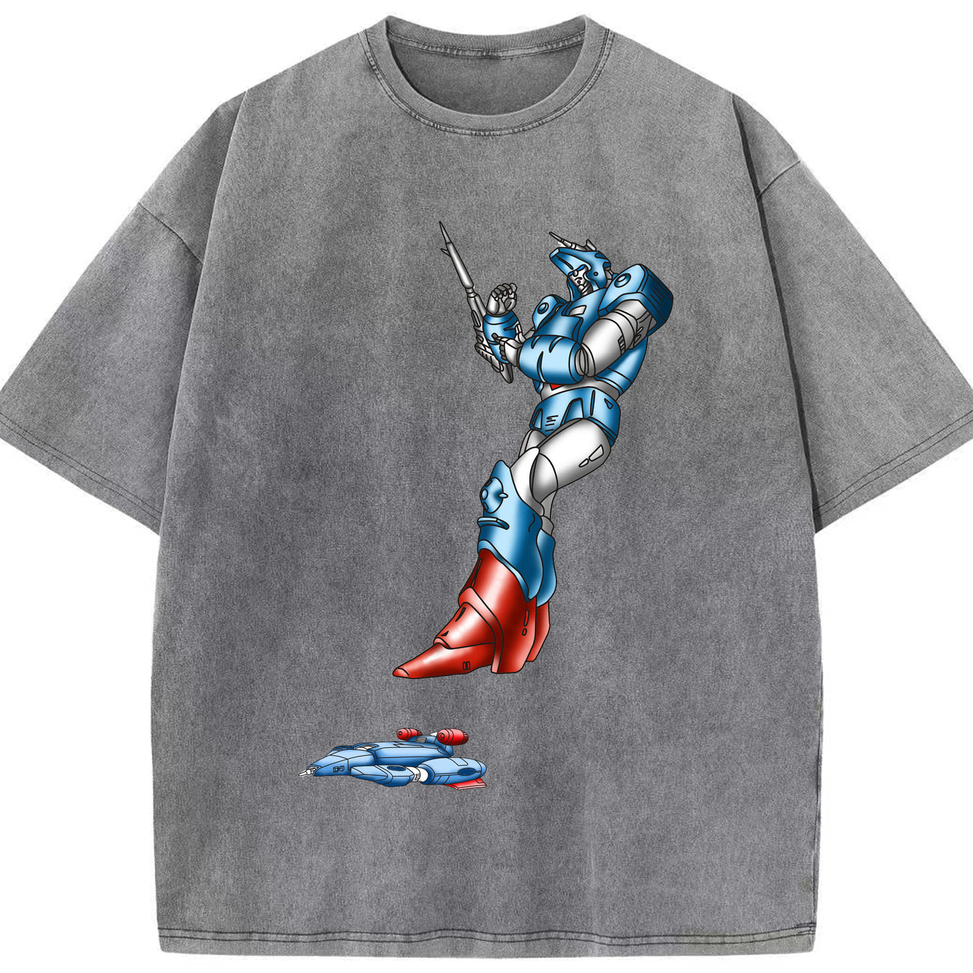 （画像用）  綿100% ヴィンテージ風 半袖Tシャツ（フロントプリント）