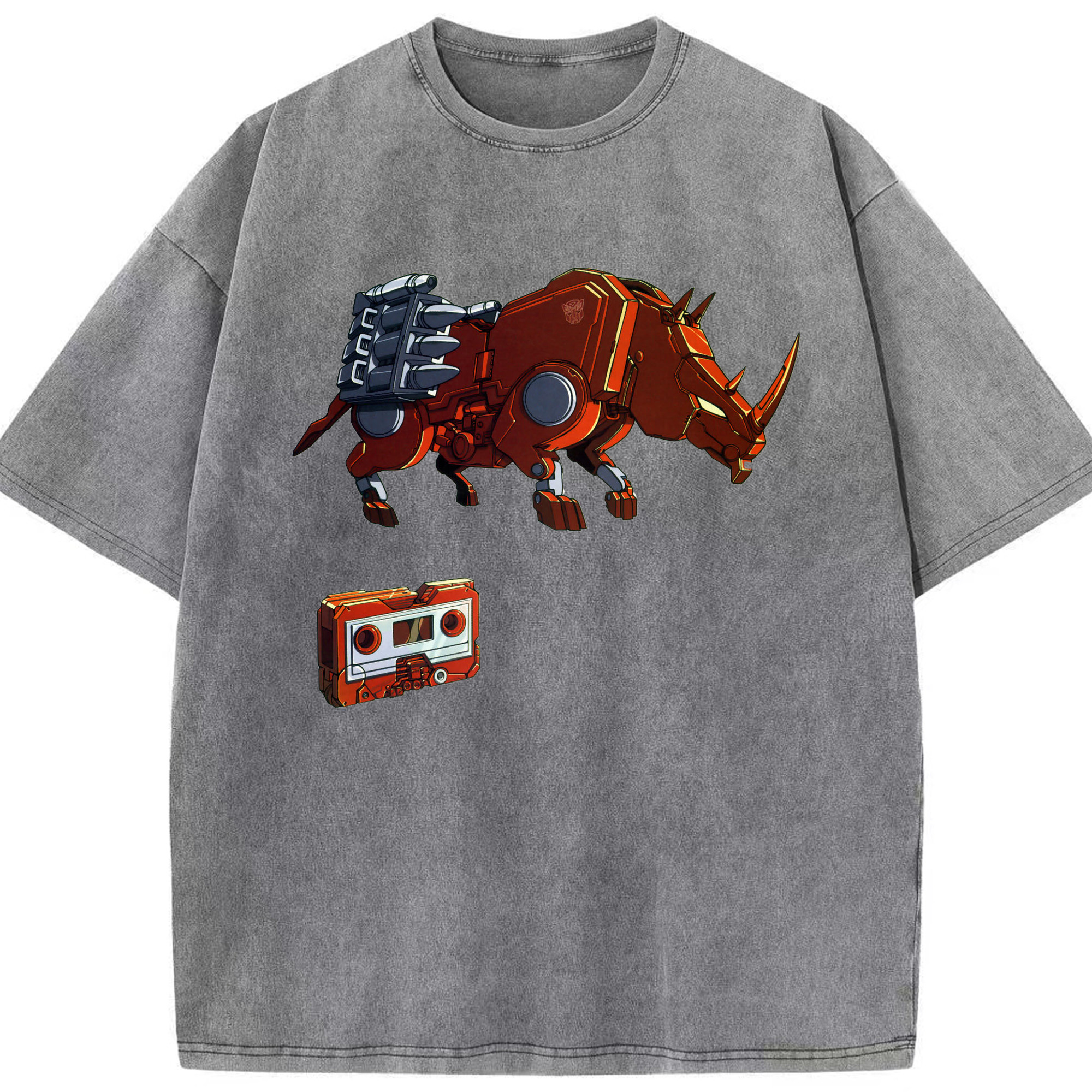 （画像用）  綿100% ヴィンテージ風 半袖Tシャツ（フロントプリント）