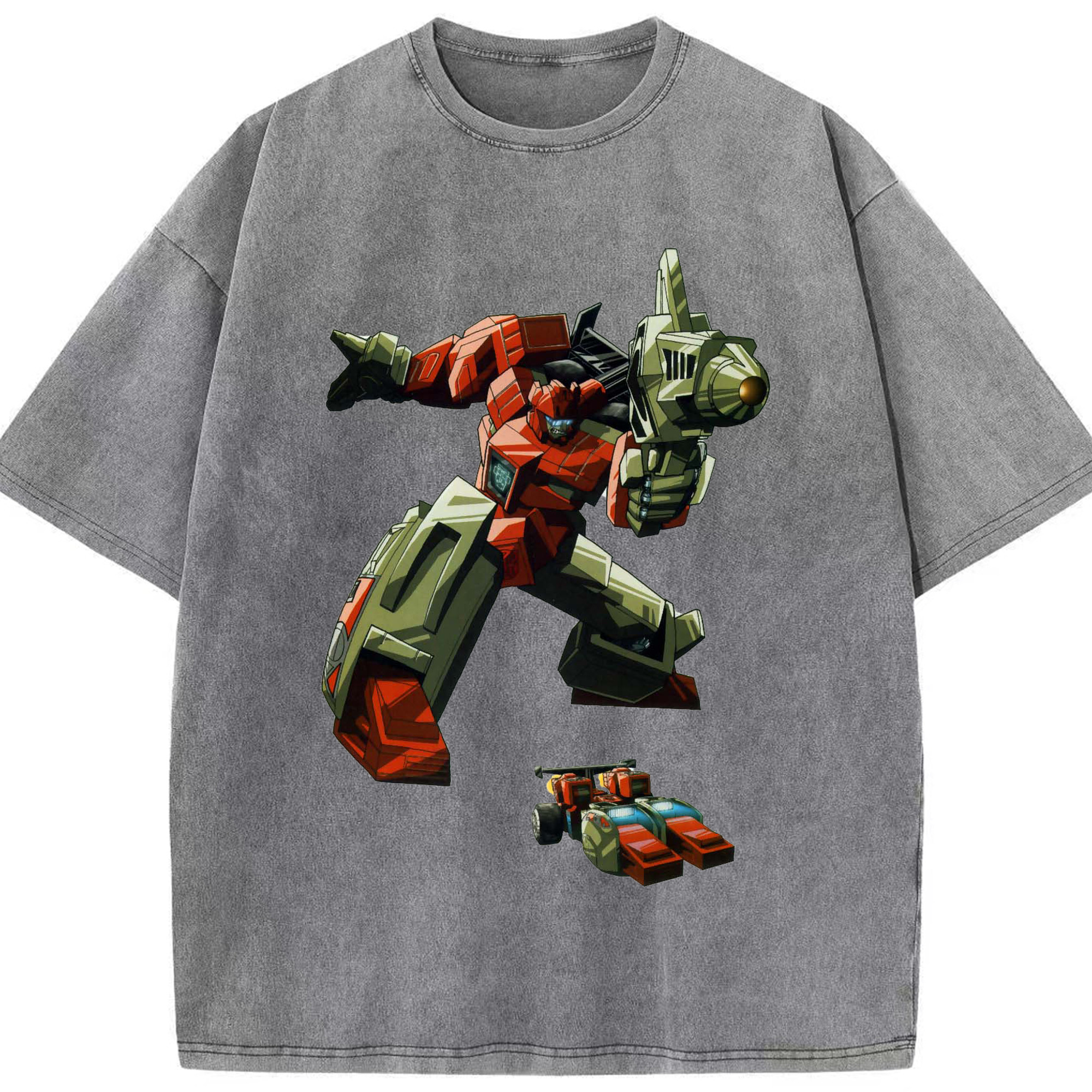 （画像用）  綿100% ヴィンテージ風 半袖Tシャツ（フロントプリント）