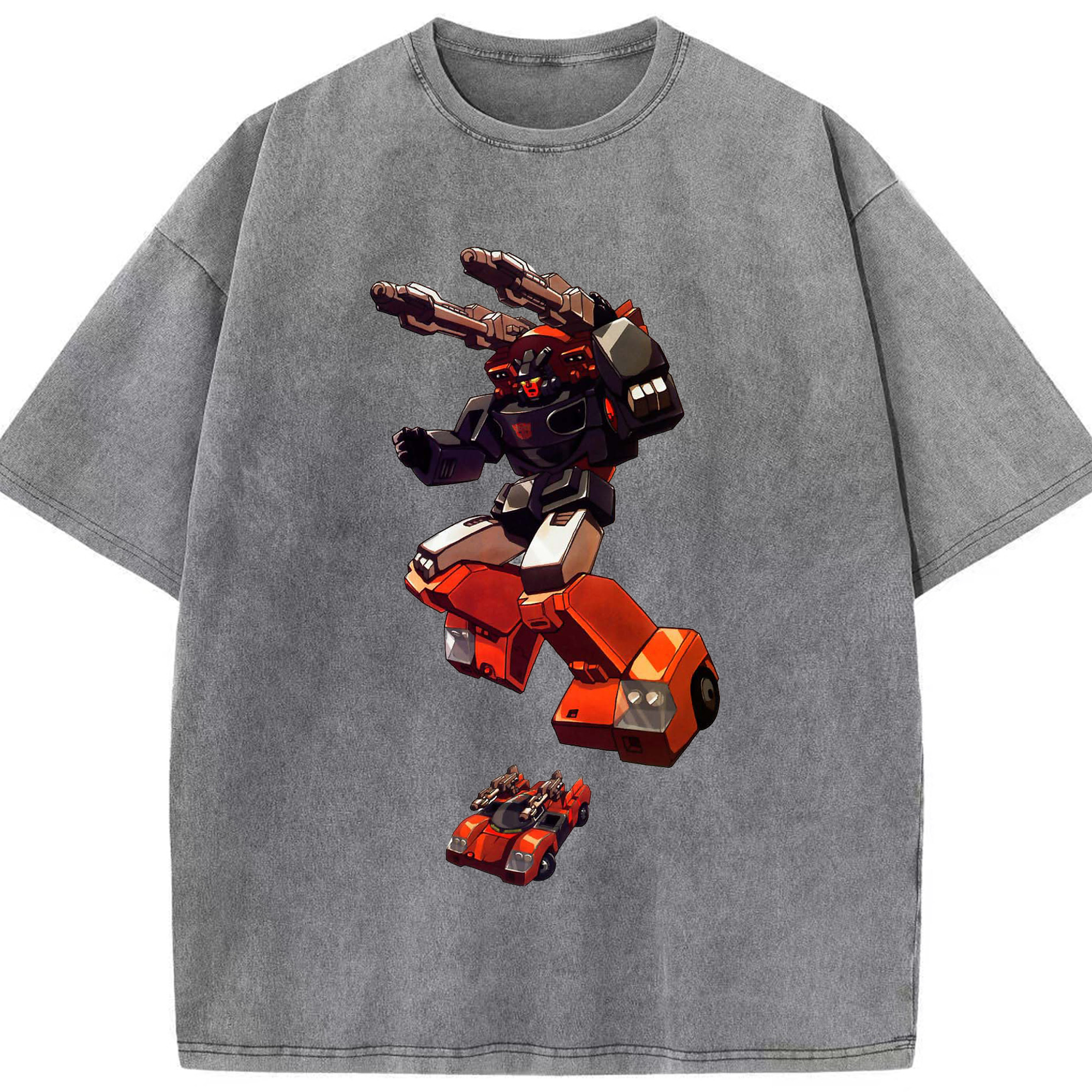 （画像用）  綿100% ヴィンテージ風 半袖Tシャツ（フロントプリント）