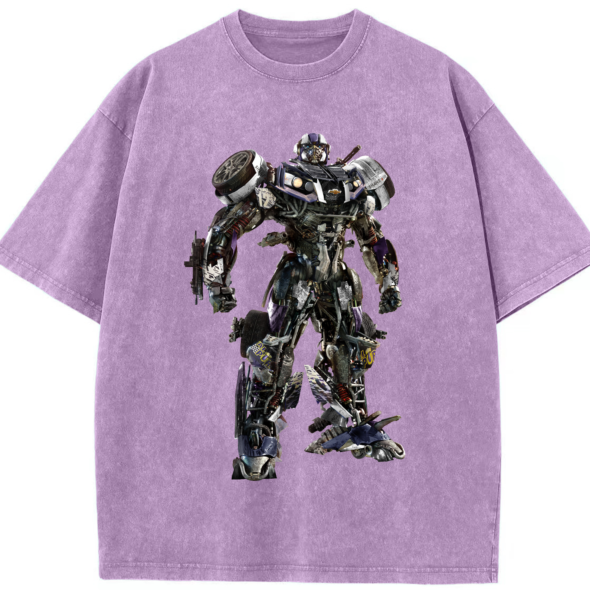 （画像用）  綿100% ヴィンテージ風 半袖Tシャツ（フロントプリント）