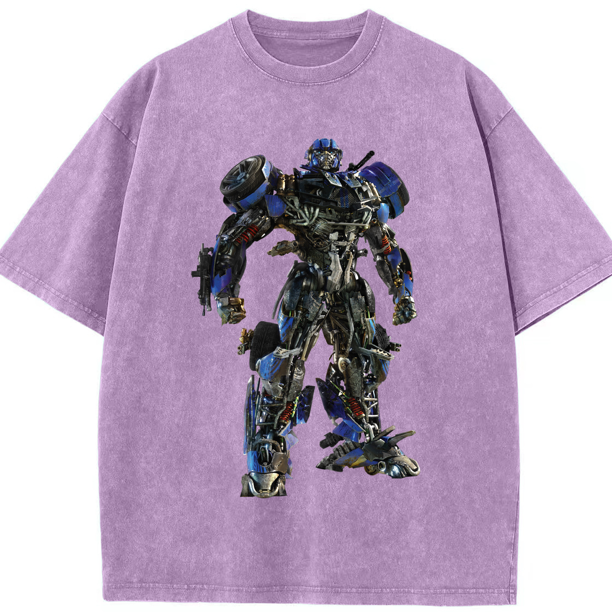 （画像用）  綿100% ヴィンテージ風 半袖Tシャツ（フロントプリント）
