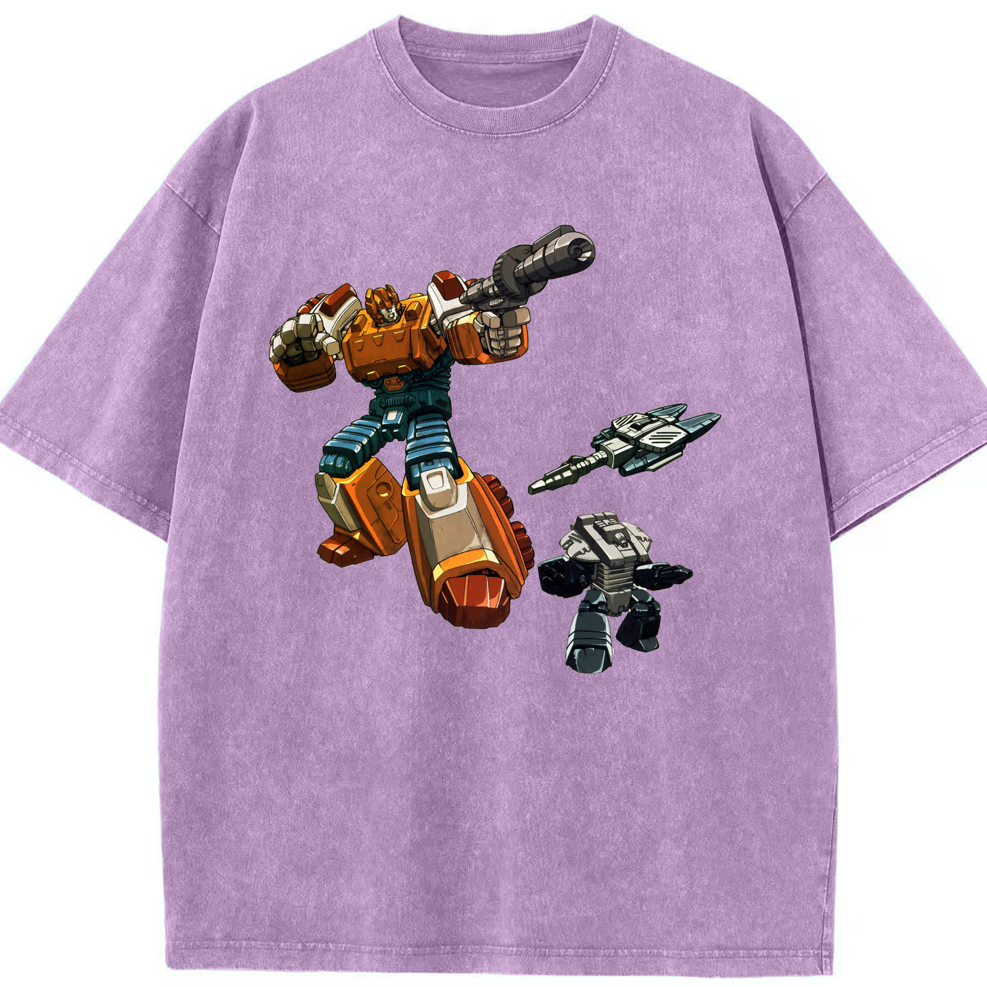（画像用）  綿100% ヴィンテージ風 半袖Tシャツ（フロントプリント）