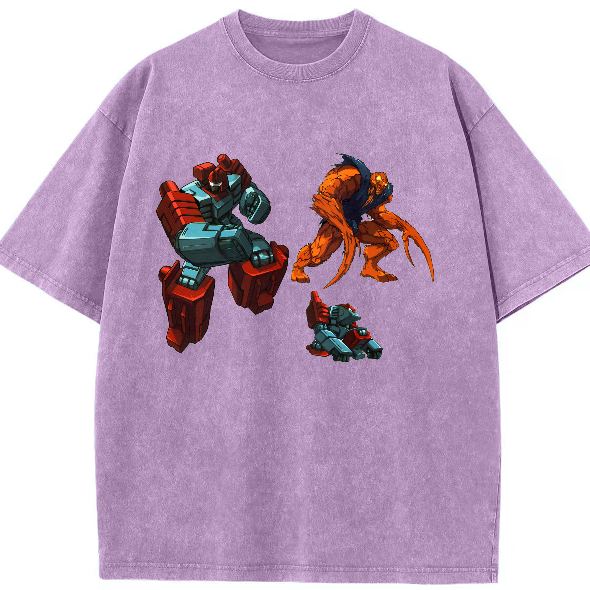 （画像用）  綿100% ヴィンテージ風 半袖Tシャツ（フロントプリント）