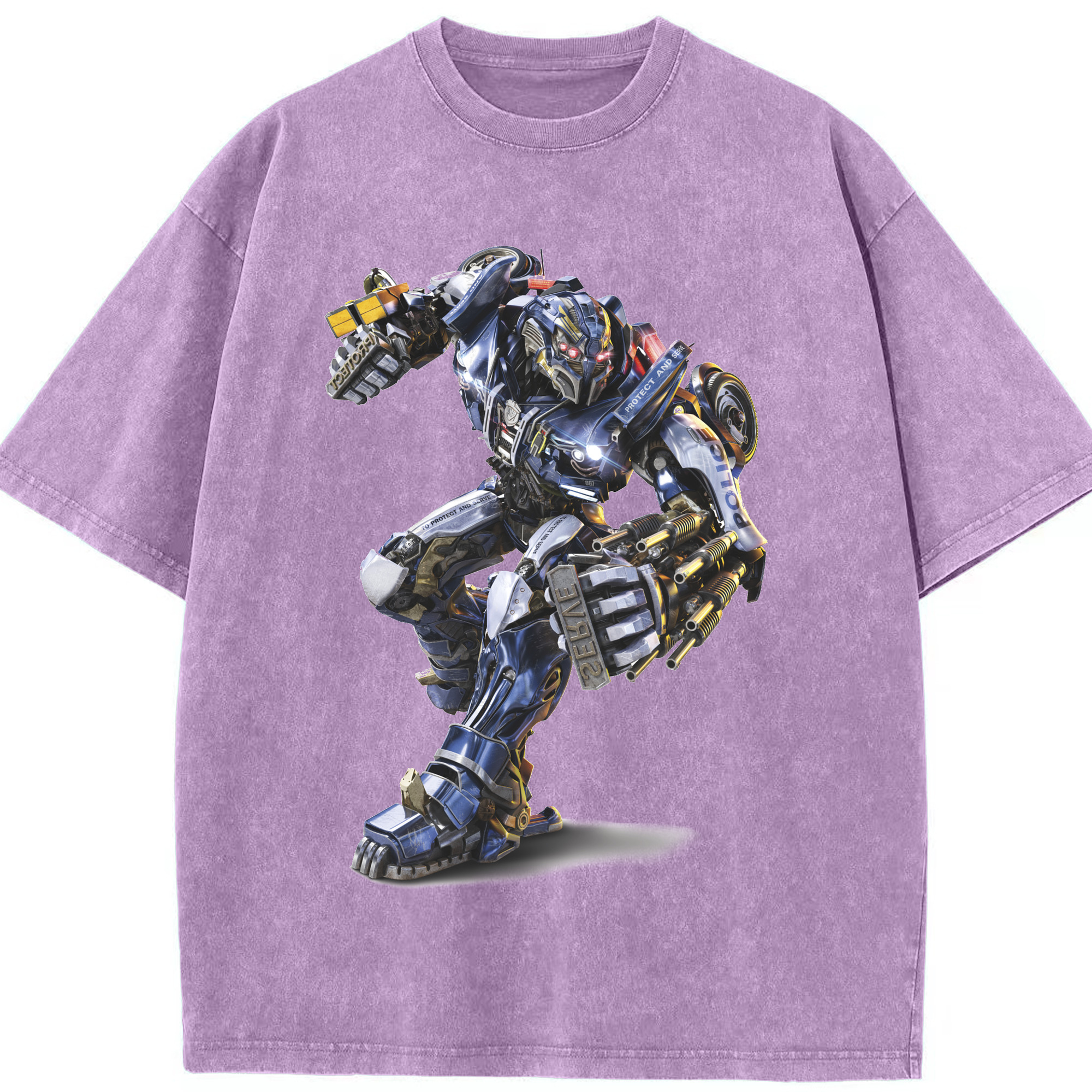 （画像用）  綿100% ヴィンテージ風 半袖Tシャツ（フロントプリント）