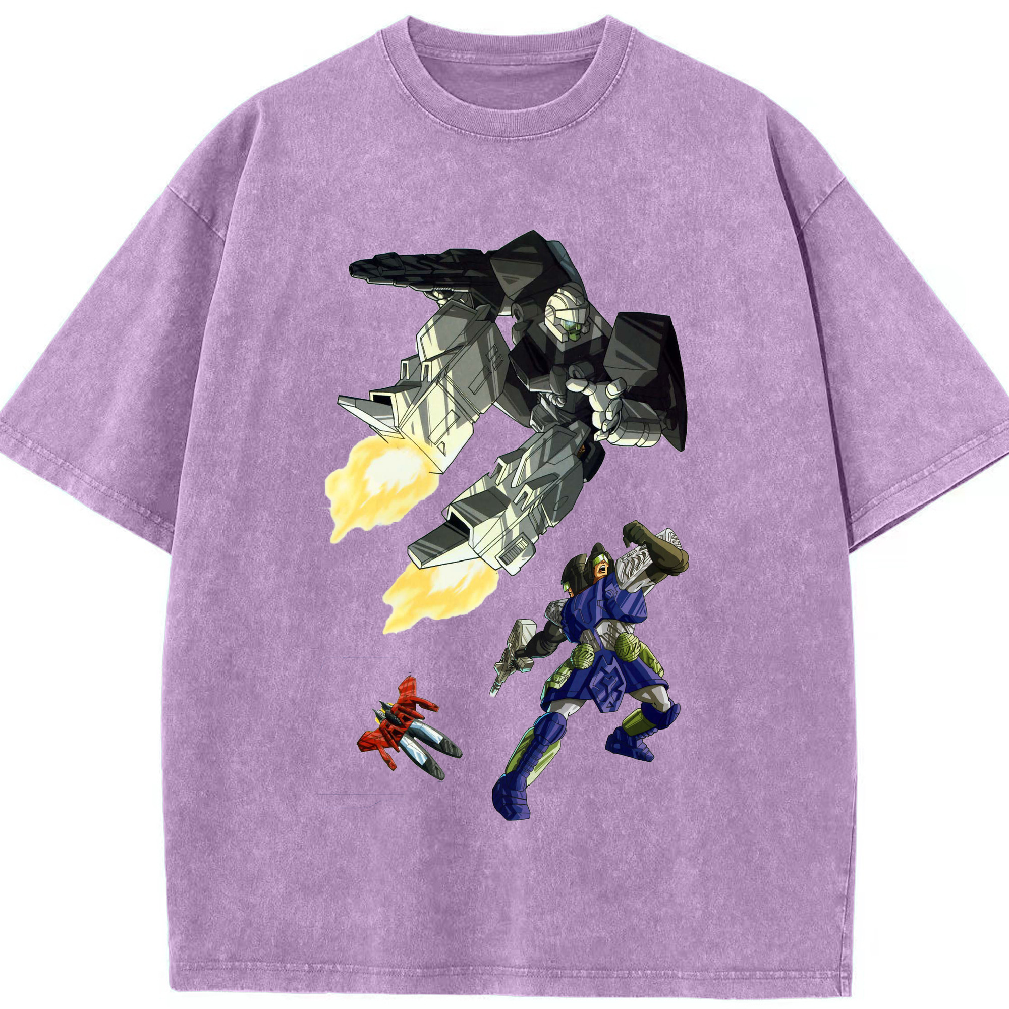 （画像用）  綿100% ヴィンテージ風 半袖Tシャツ（フロントプリント）