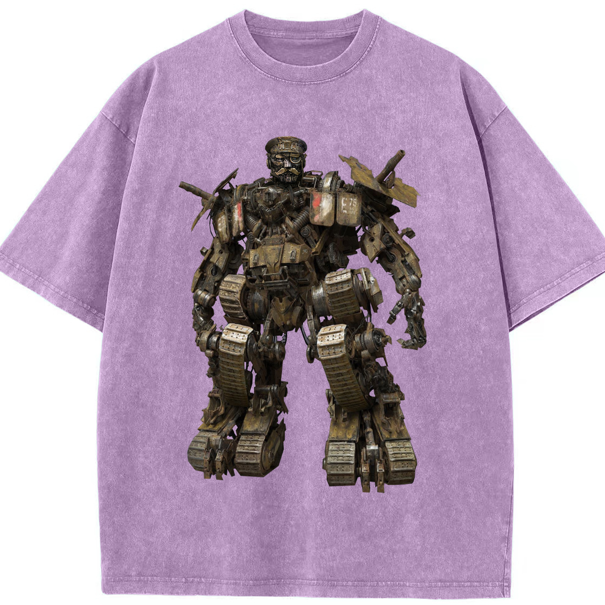 （画像用）  綿100% ヴィンテージ風 半袖Tシャツ（フロントプリント）
