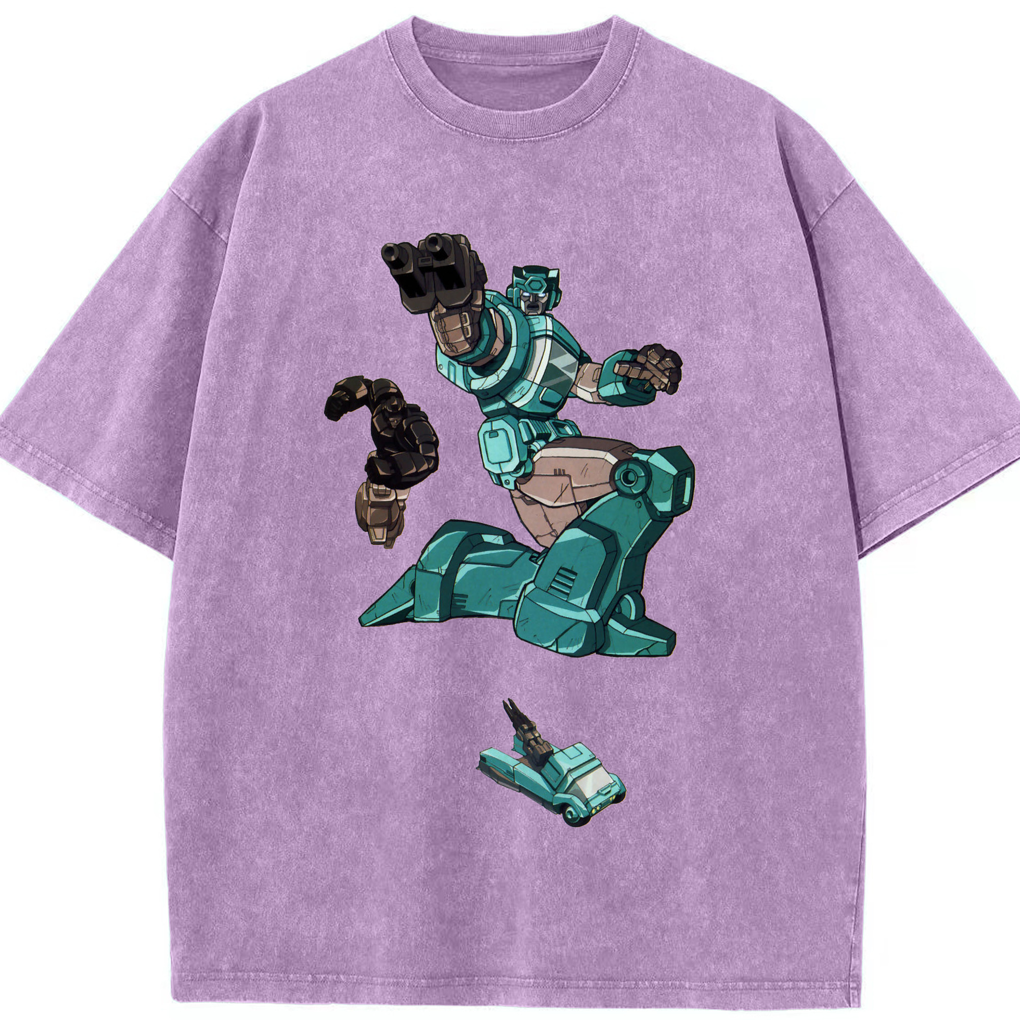 （画像用）  綿100% ヴィンテージ風 半袖Tシャツ（フロントプリント）