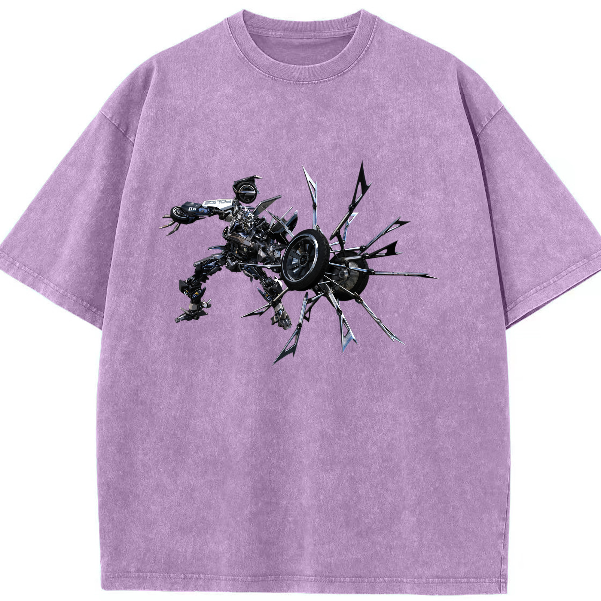 （画像用）  綿100% ヴィンテージ風 半袖Tシャツ（フロントプリント）