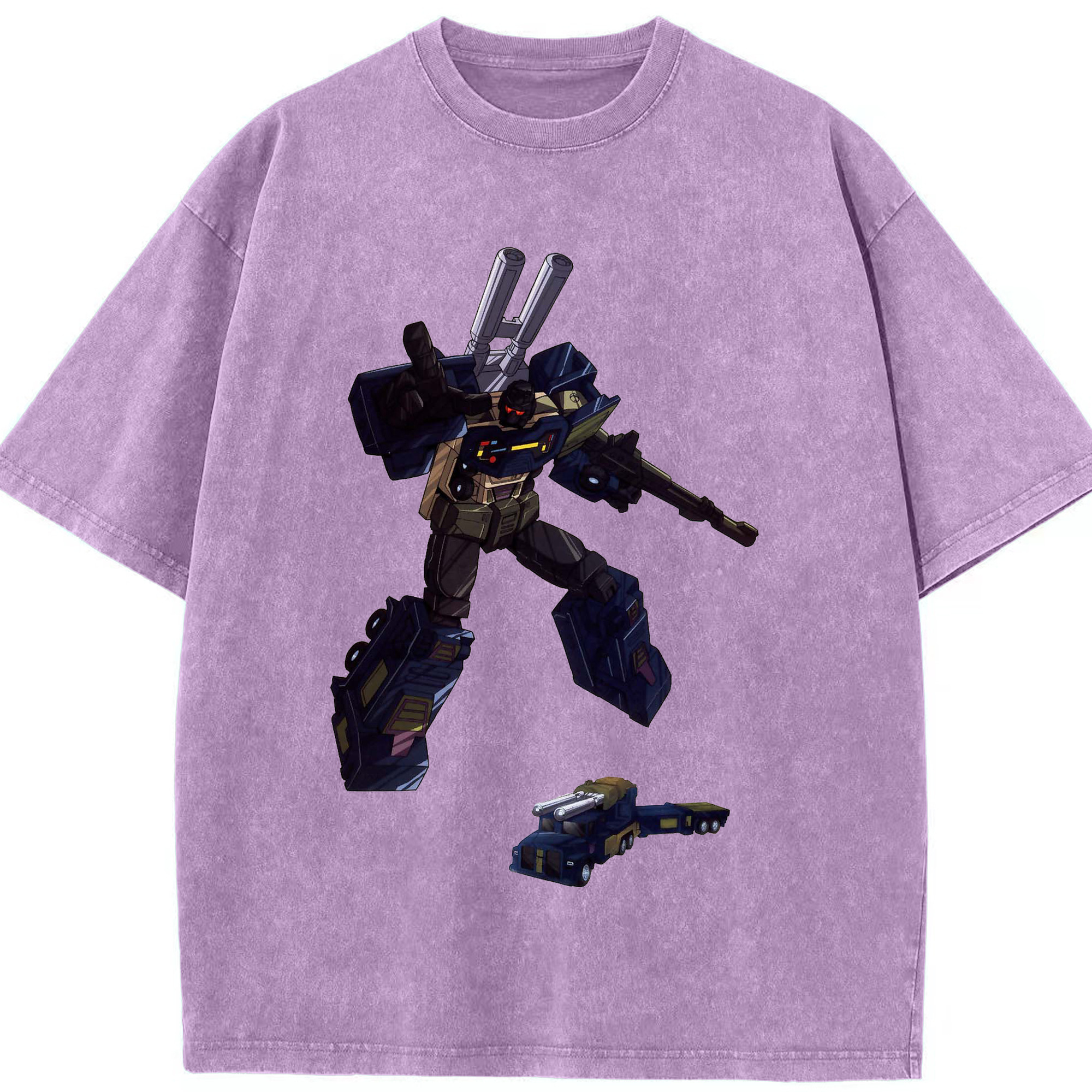 （画像用）  綿100% ヴィンテージ風 半袖Tシャツ（フロントプリント）