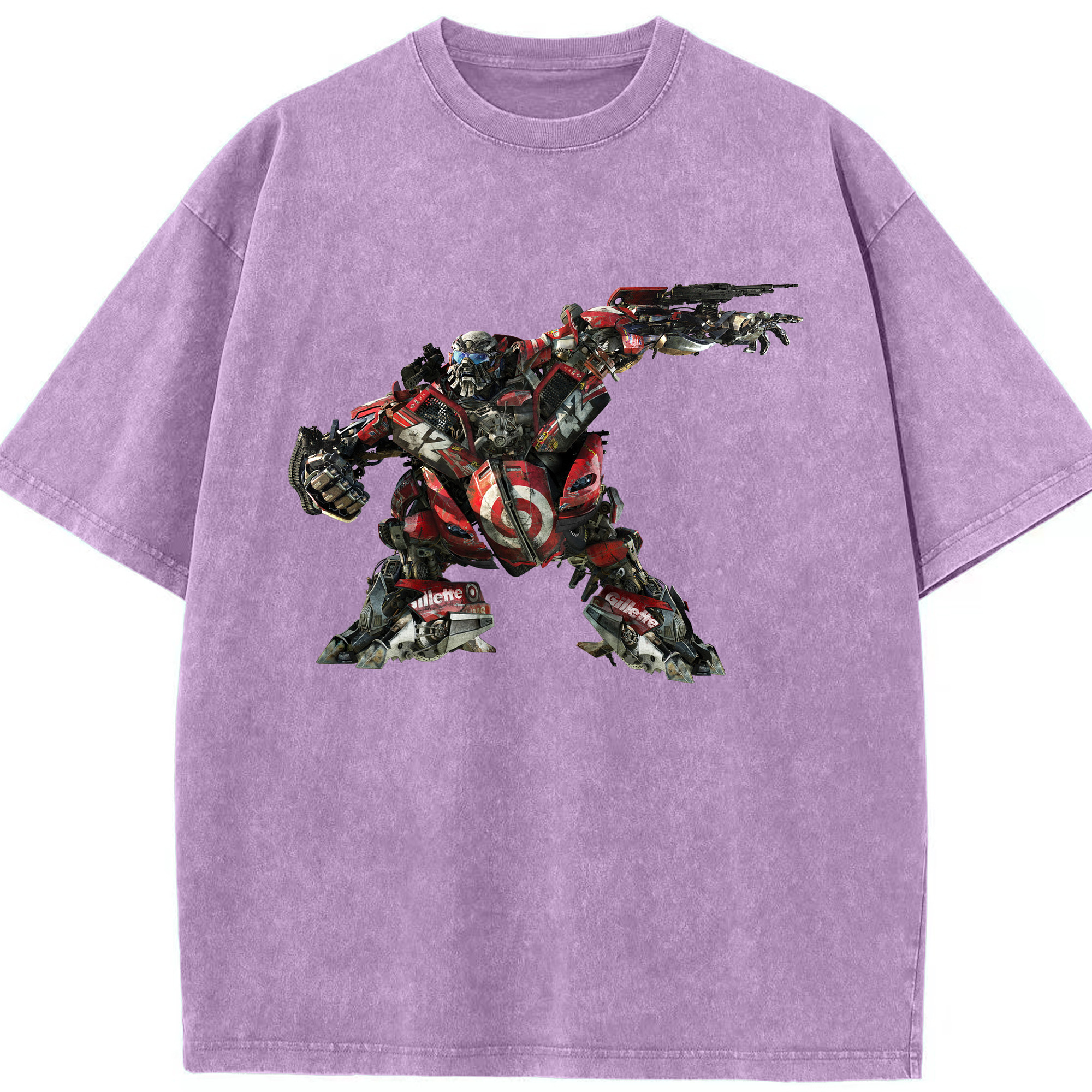 （画像用）  綿100% ヴィンテージ風 半袖Tシャツ（フロントプリント）