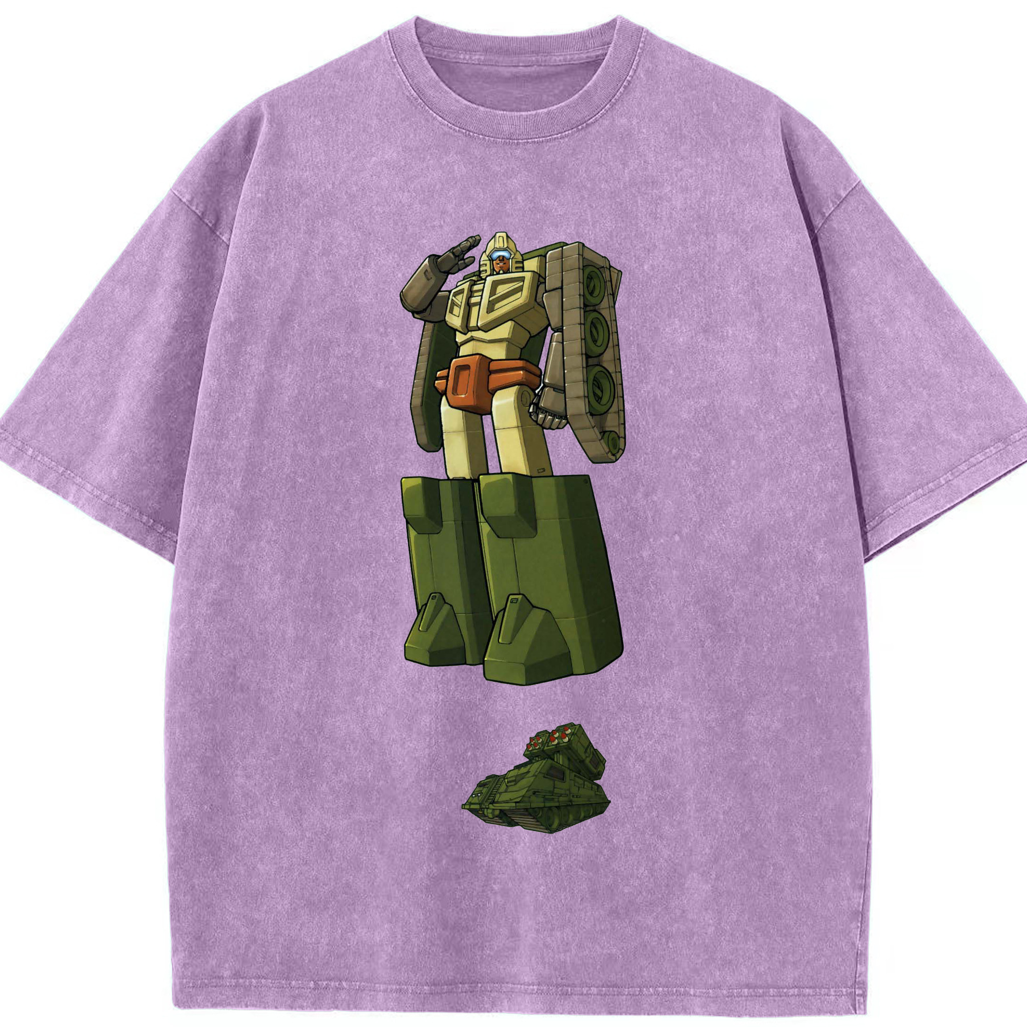 （画像用）  綿100% ヴィンテージ風 半袖Tシャツ（フロントプリント）