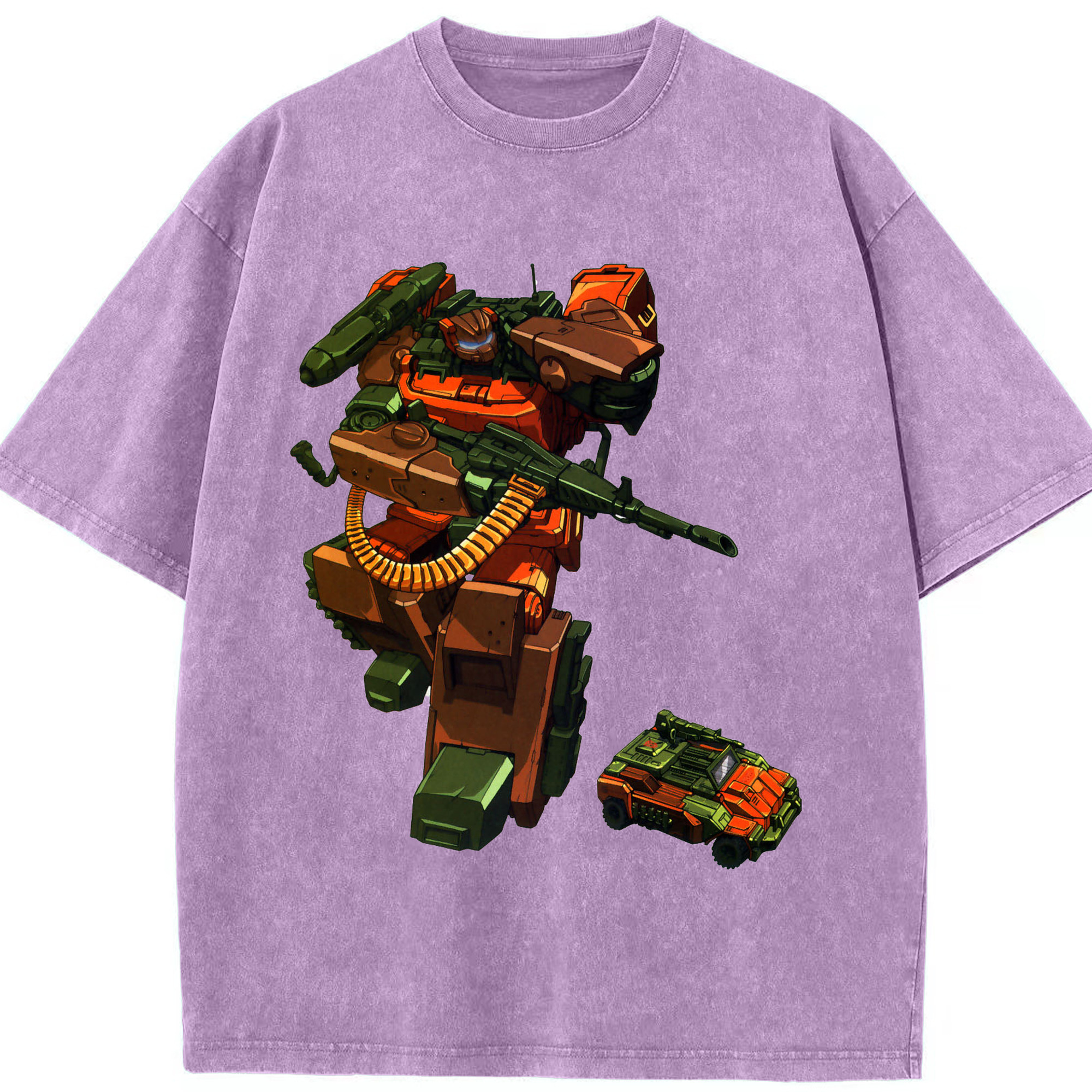 （画像用）  綿100% ヴィンテージ風 半袖Tシャツ（フロントプリント）
