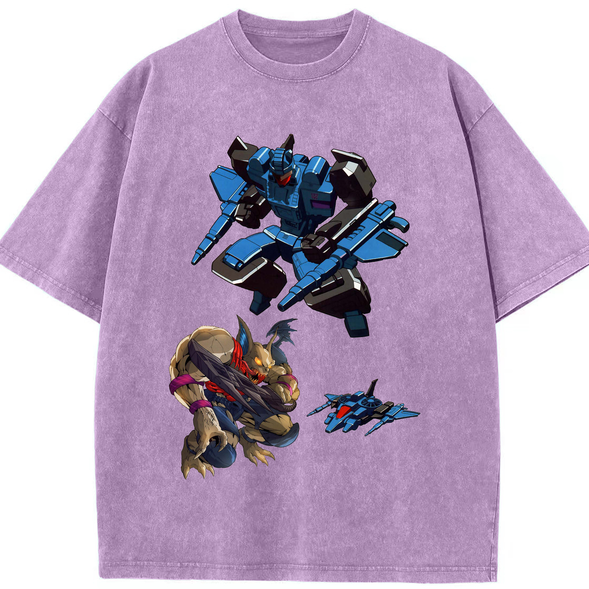 （画像用）  綿100% ヴィンテージ風 半袖Tシャツ（フロントプリント）