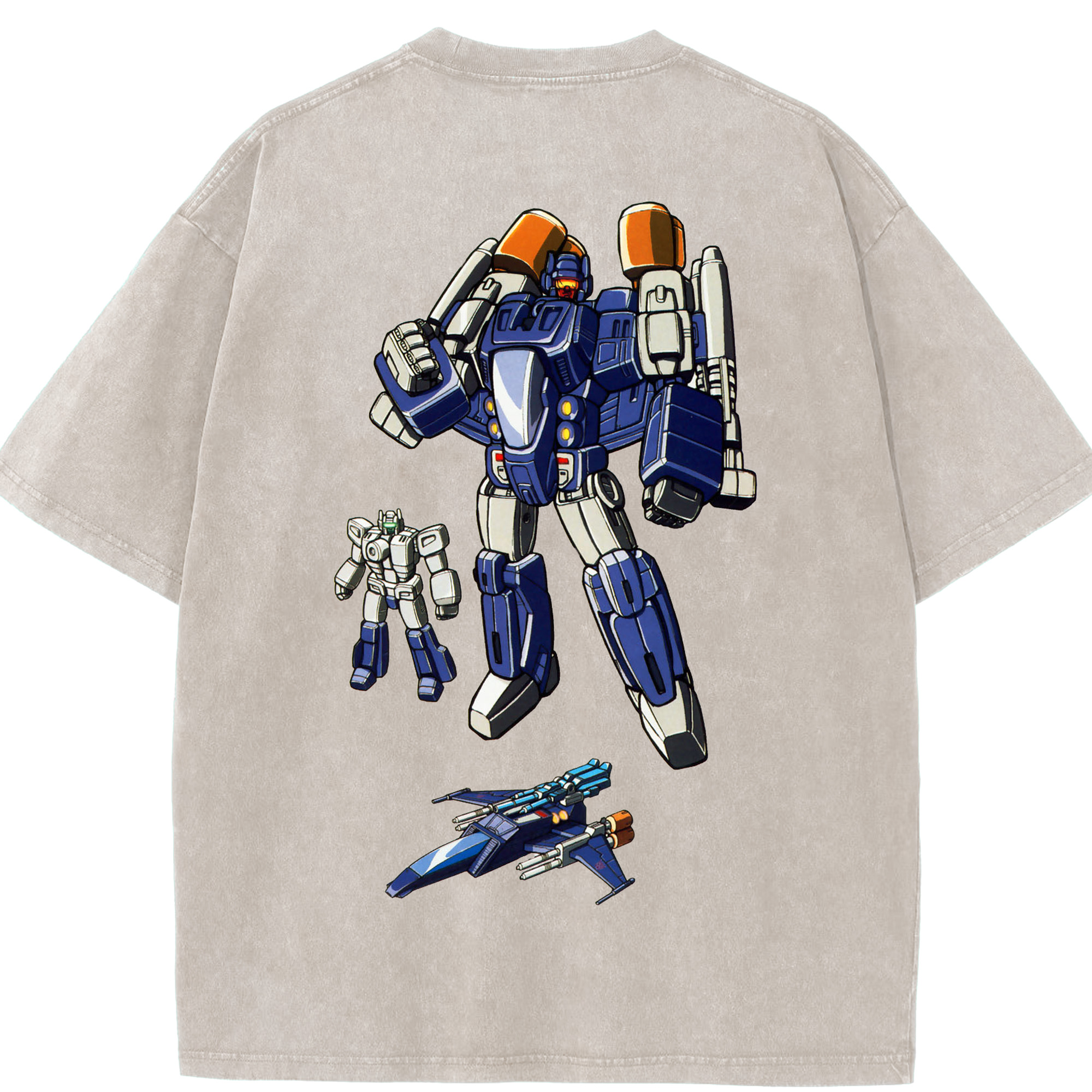 （画像用）  綿100% ヴィンテージ風 半袖Tシャツ（背面プリント）
