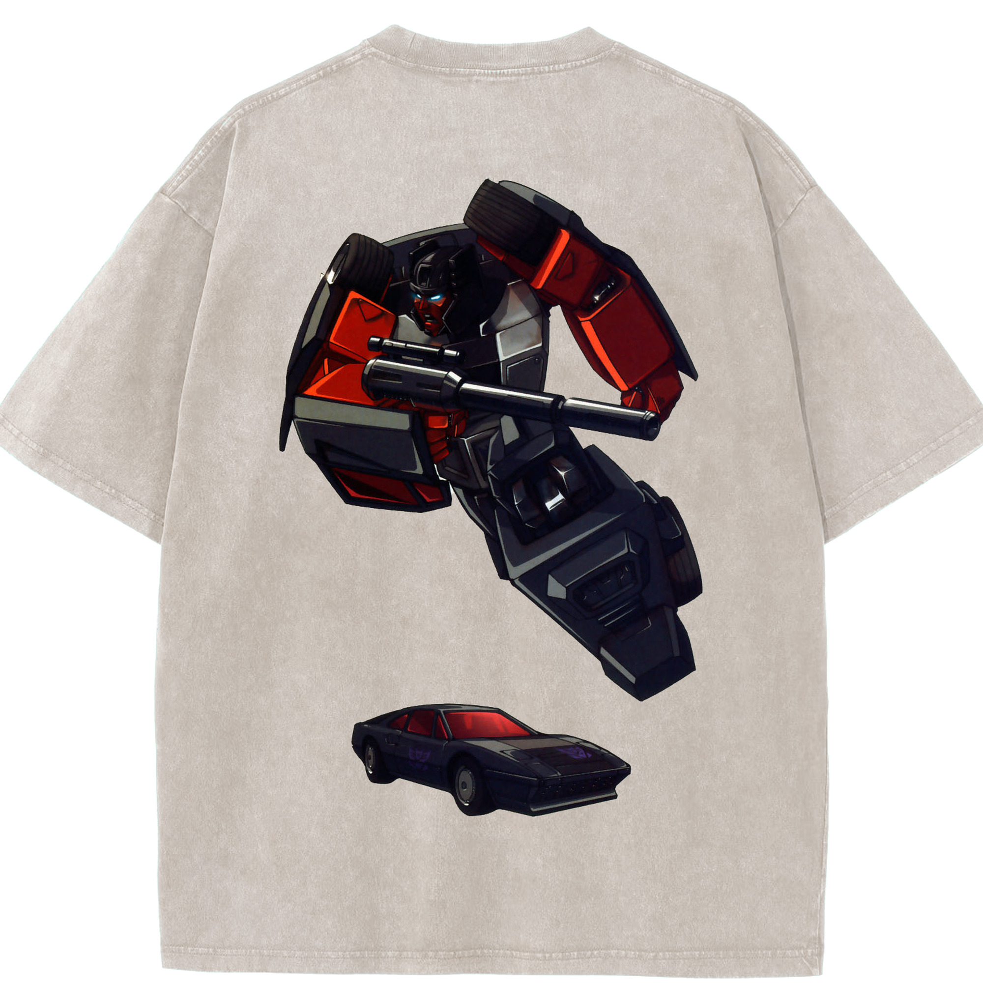 （画像用）  綿100% ヴィンテージ風 半袖Tシャツ（背面プリント）