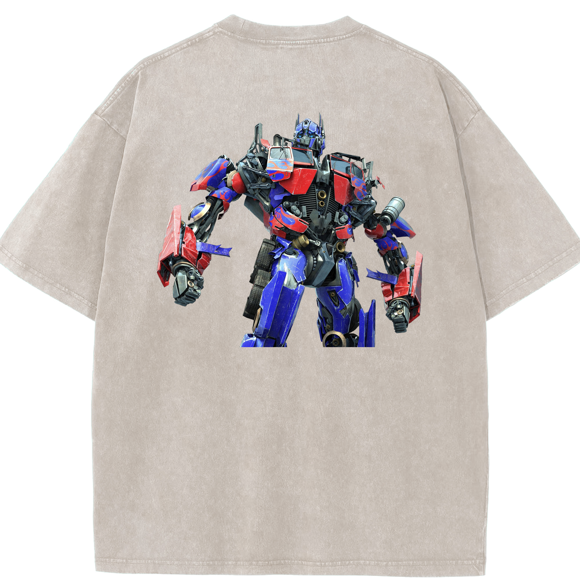 （画像用）  綿100% ヴィンテージ風 半袖Tシャツ（背面プリント）