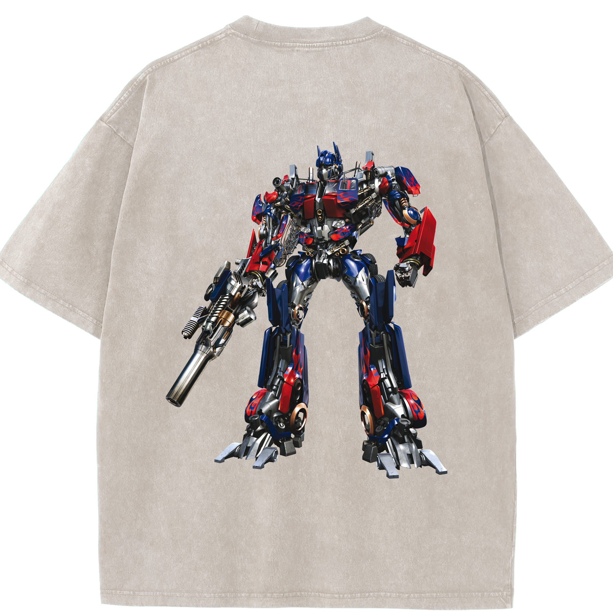 （画像用）  綿100% ヴィンテージ風 半袖Tシャツ（背面プリント）