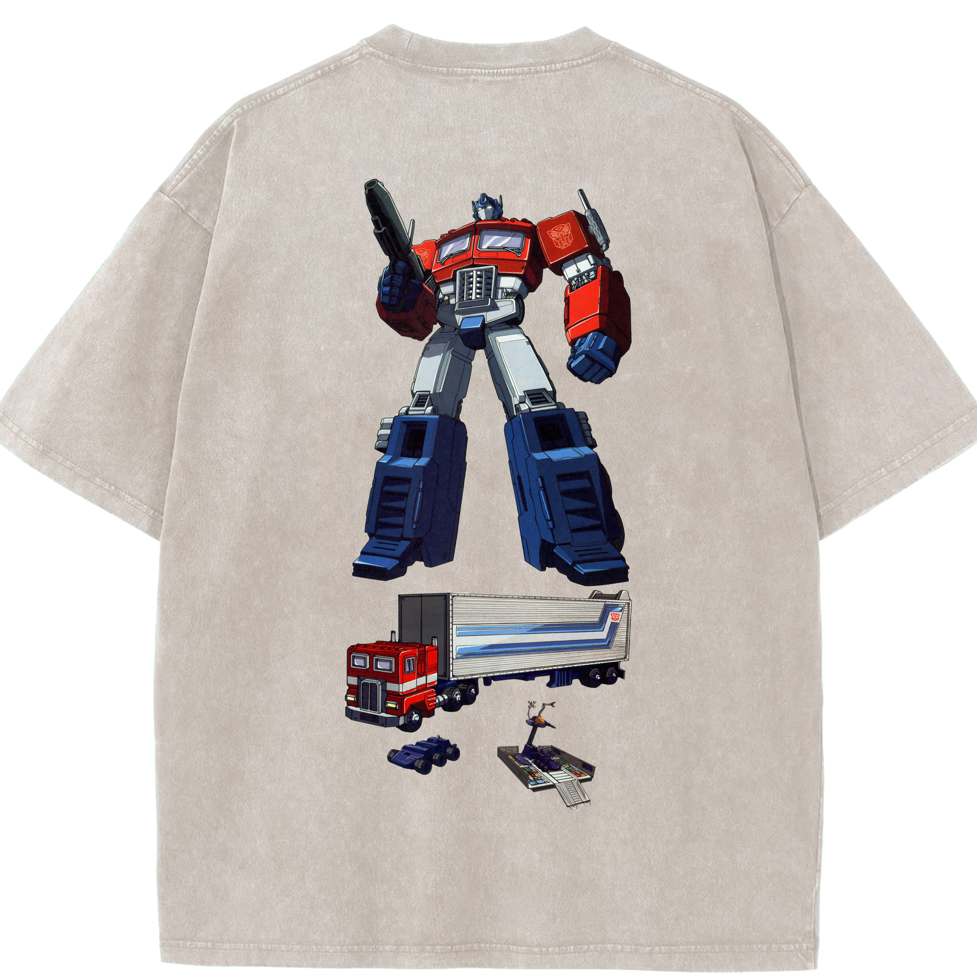 （画像用）  綿100% ヴィンテージ風 半袖Tシャツ（背面プリント）
