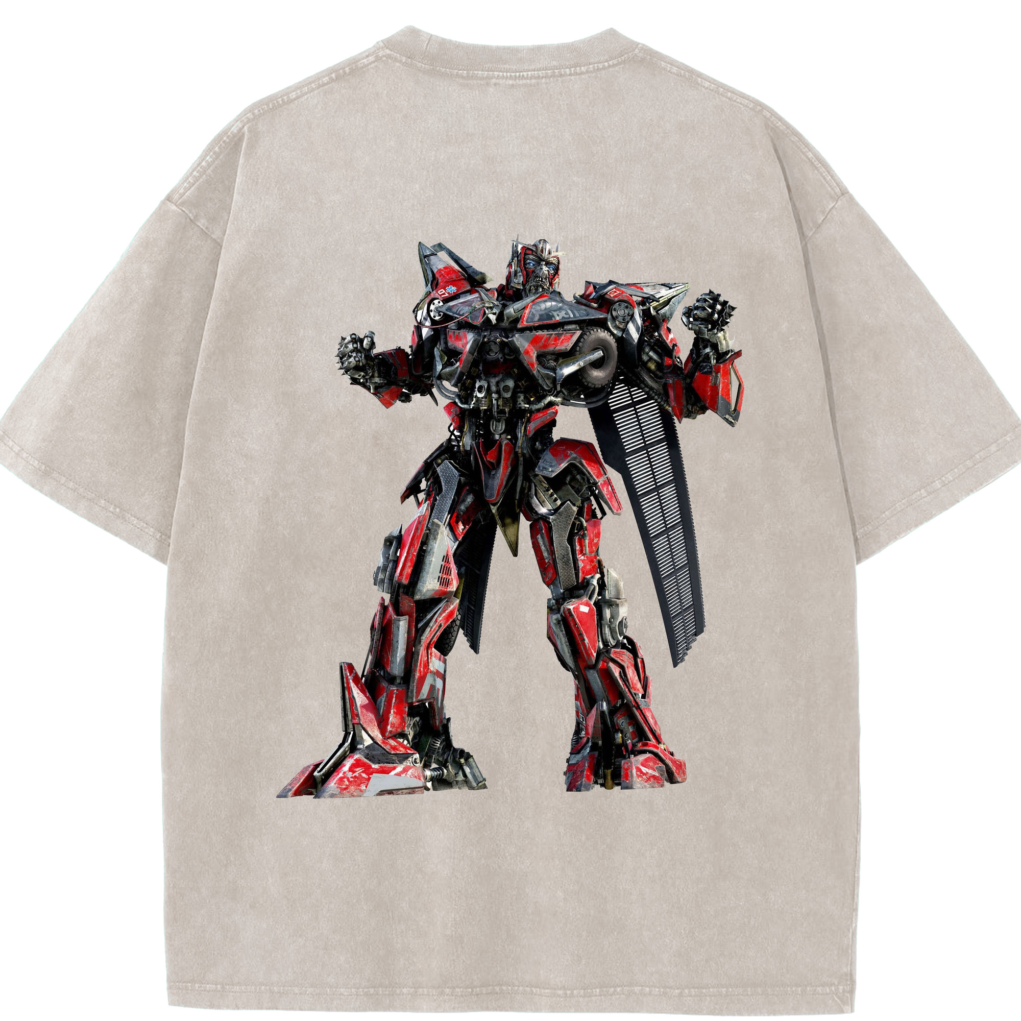 （画像用）  綿100% ヴィンテージ風 半袖Tシャツ（背面プリント）