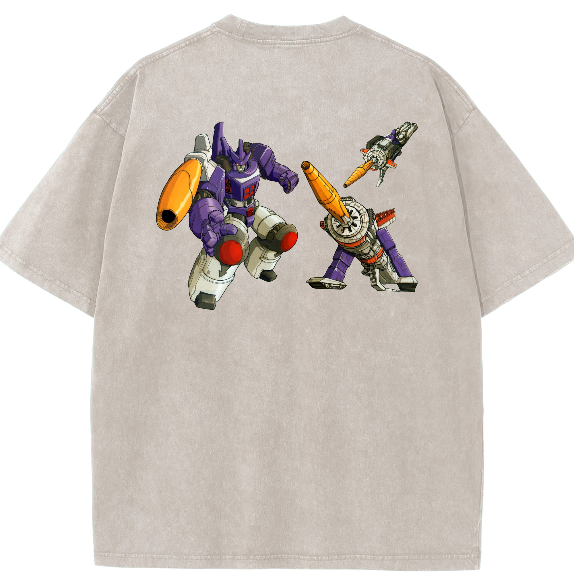 （画像用）  綿100% ヴィンテージ風 半袖Tシャツ（背面プリント）