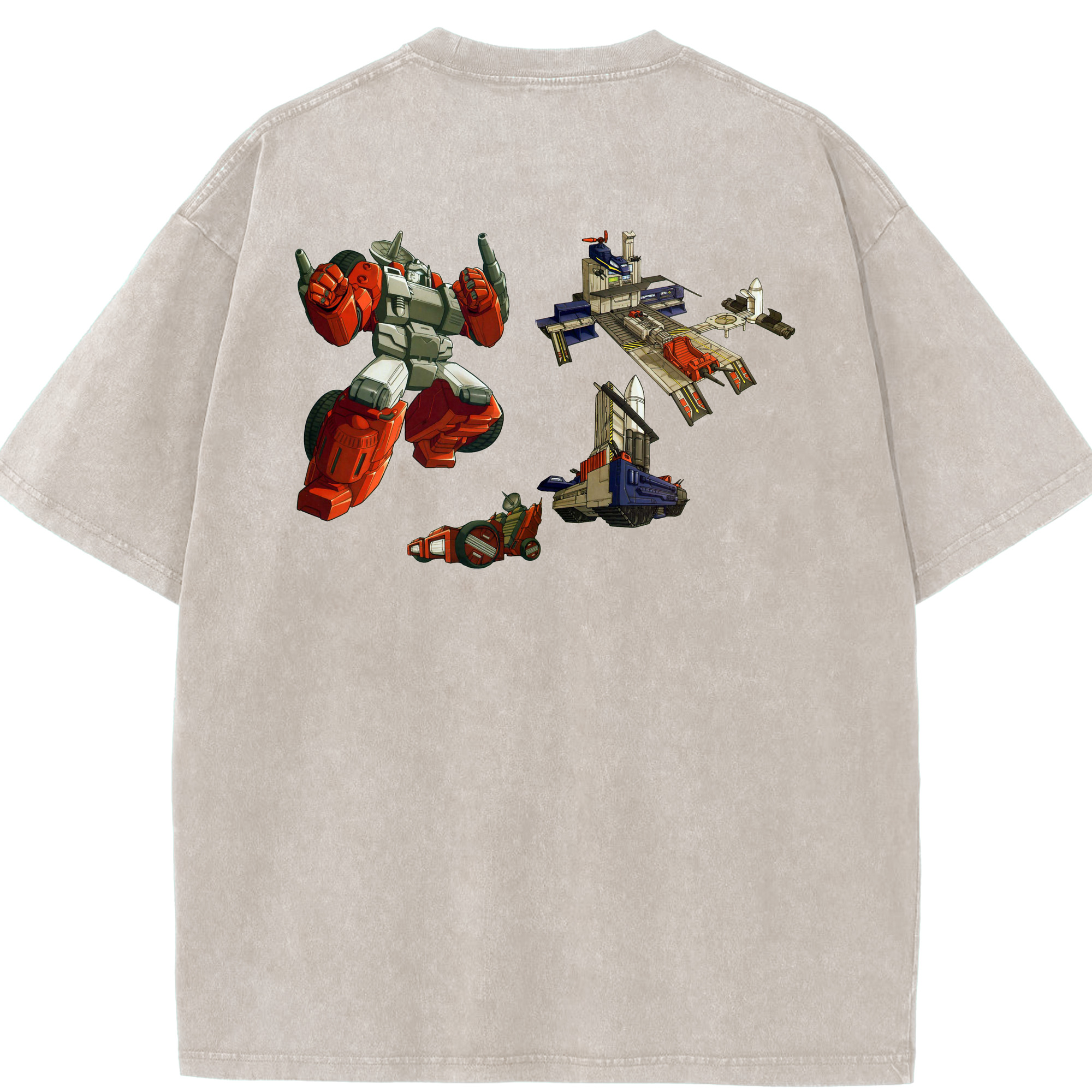（画像用）  綿100% ヴィンテージ風 半袖Tシャツ（背面プリント）