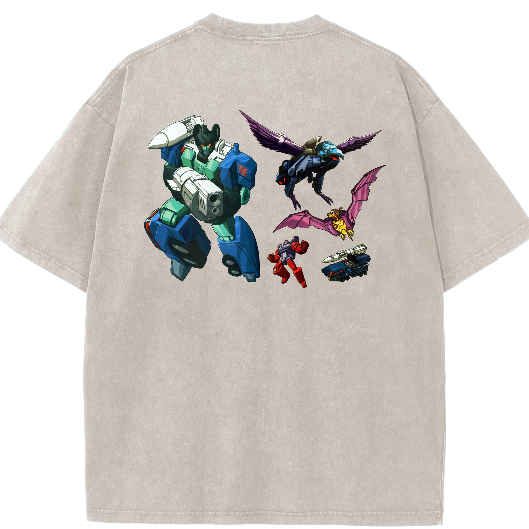 （画像用）  綿100% ヴィンテージ風 半袖Tシャツ（背面プリント）