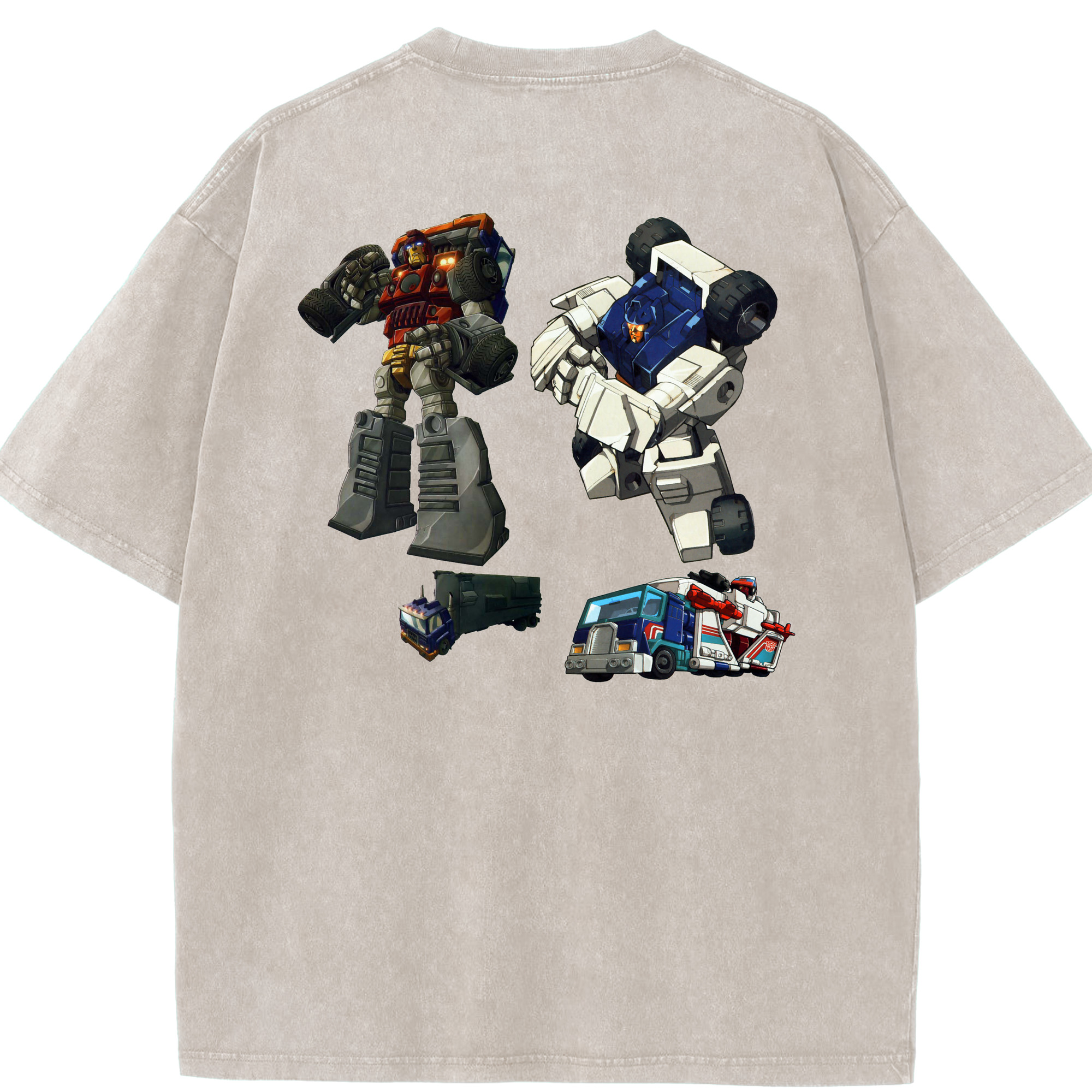 （画像用）  綿100% ヴィンテージ風 半袖Tシャツ（背面プリント）