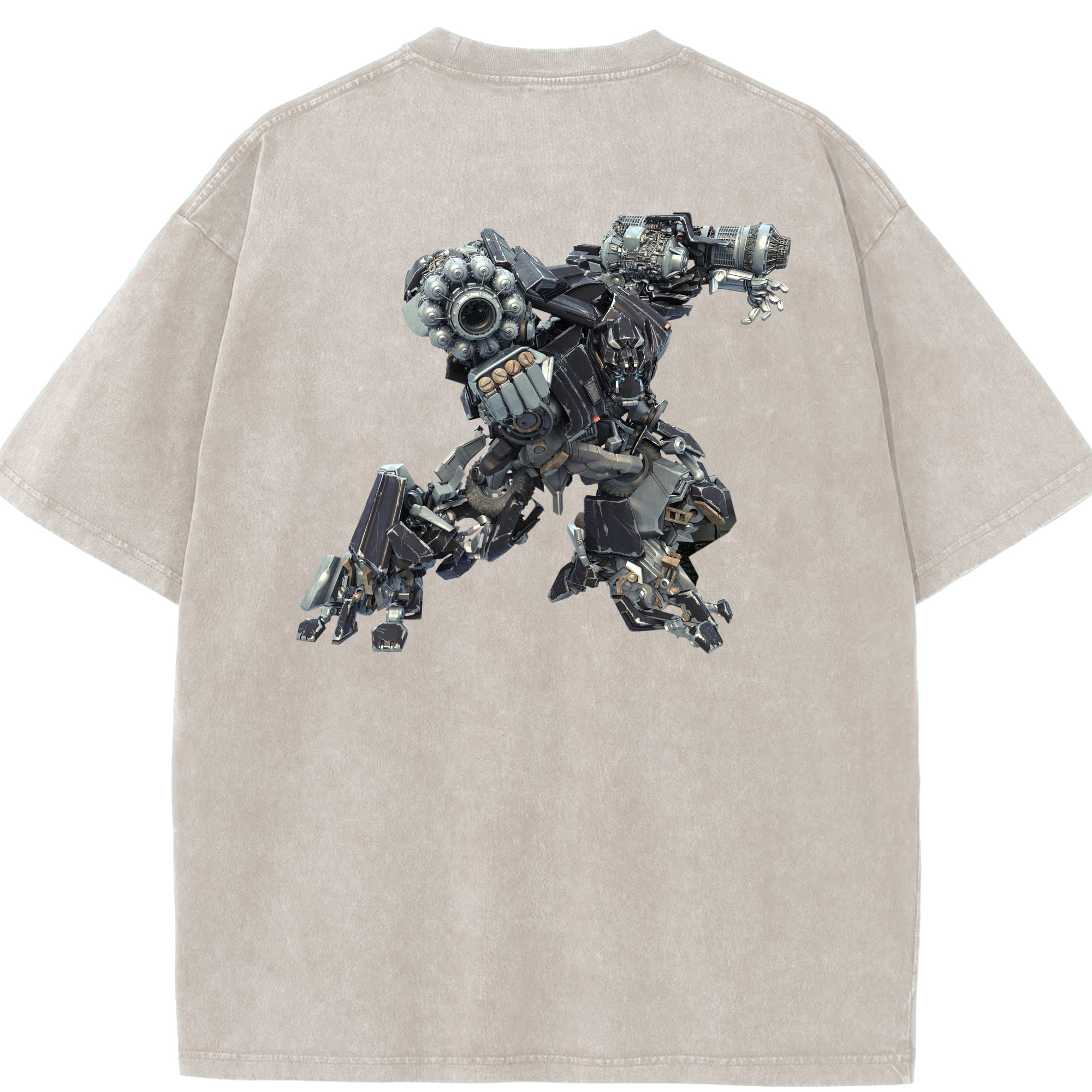 （画像用）  綿100% ヴィンテージ風 半袖Tシャツ（背面プリント）