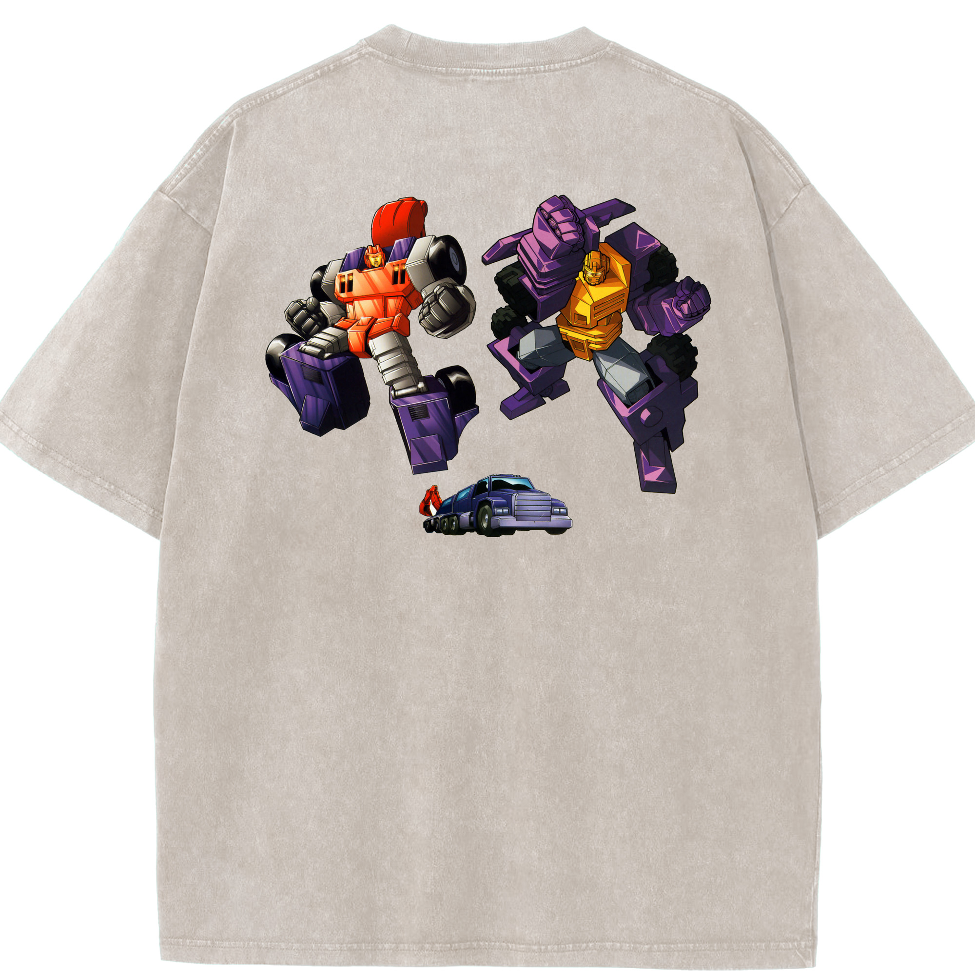 （画像用）  綿100% ヴィンテージ風 半袖Tシャツ（背面プリント）