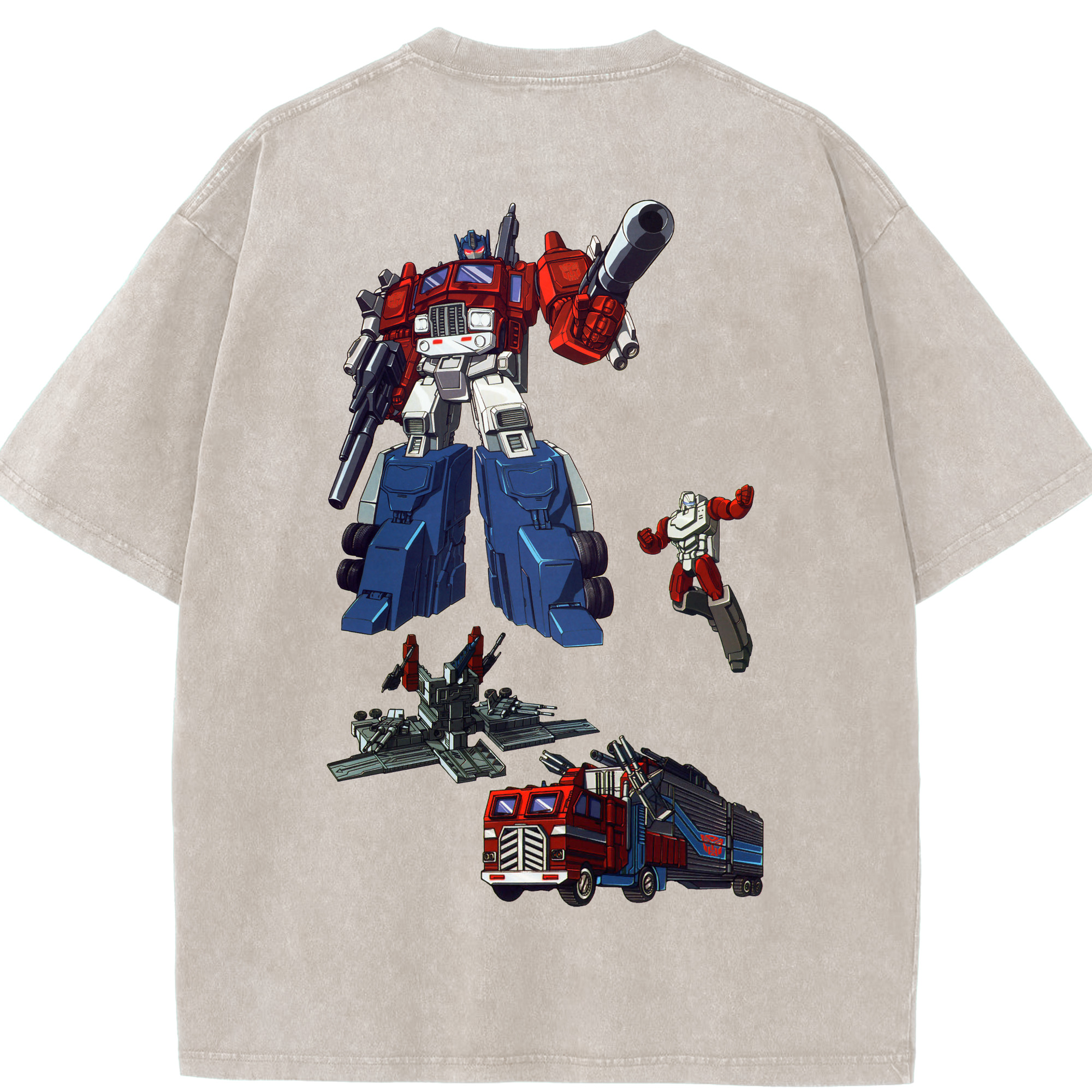 （画像用）  綿100% ヴィンテージ風 半袖Tシャツ（背面プリント）