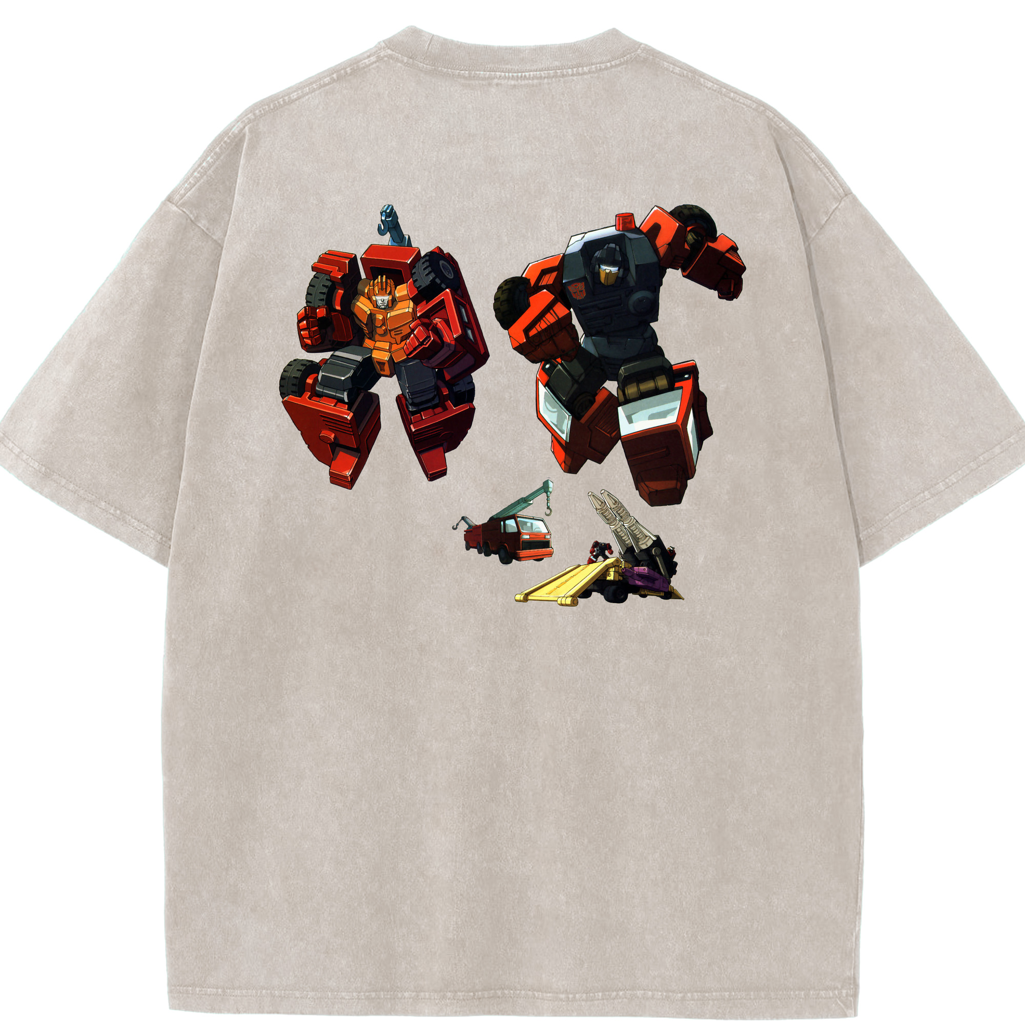 （画像用）  綿100% ヴィンテージ風 半袖Tシャツ（背面プリント）