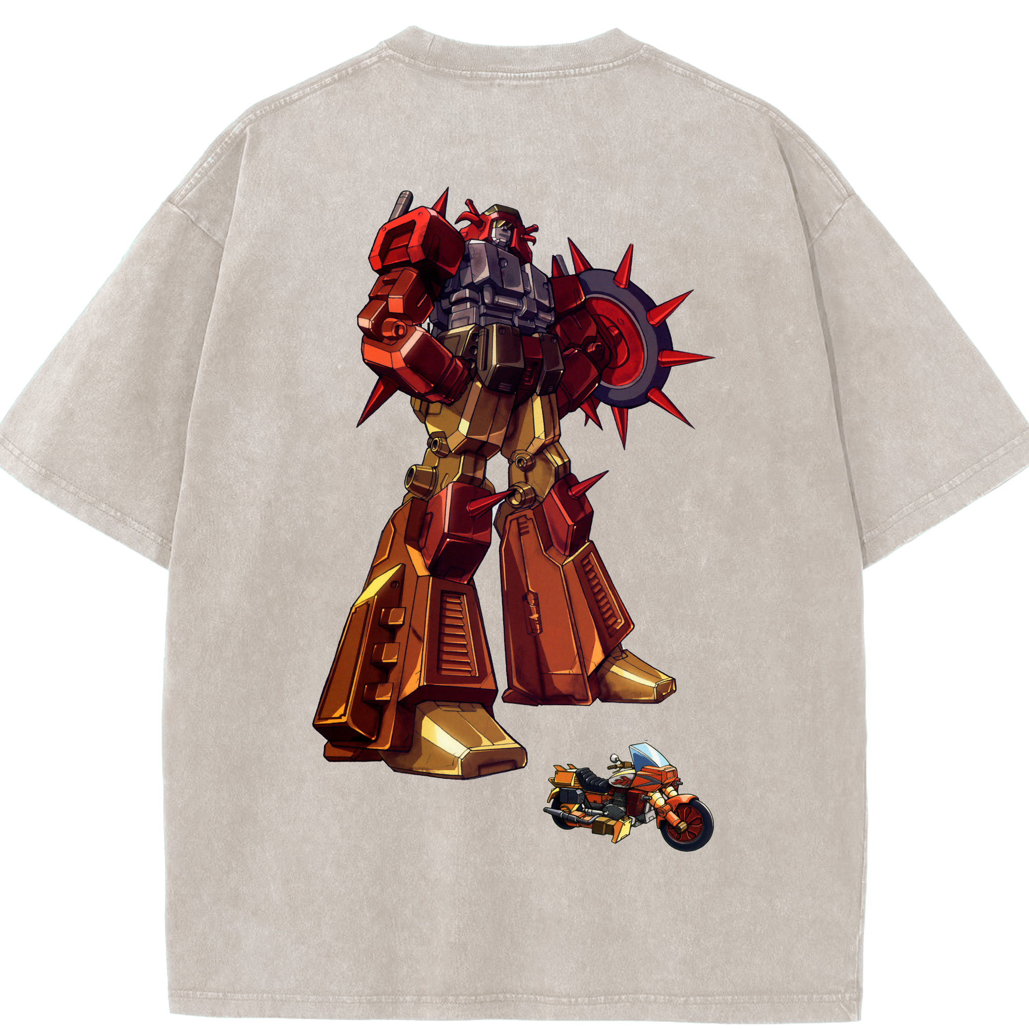 （画像用）  綿100% ヴィンテージ風 半袖Tシャツ（背面プリント）