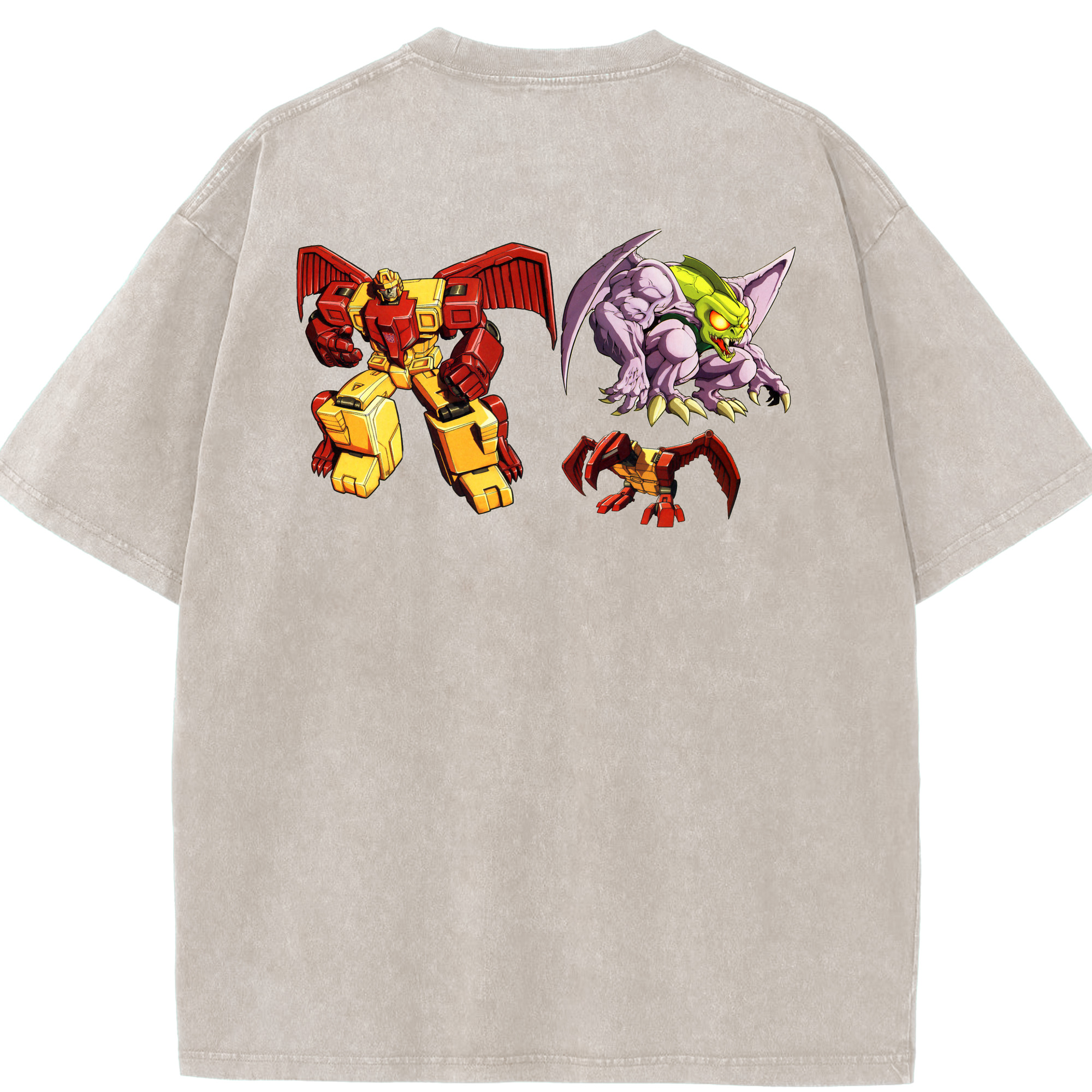 （画像用）  綿100% ヴィンテージ風 半袖Tシャツ（背面プリント）