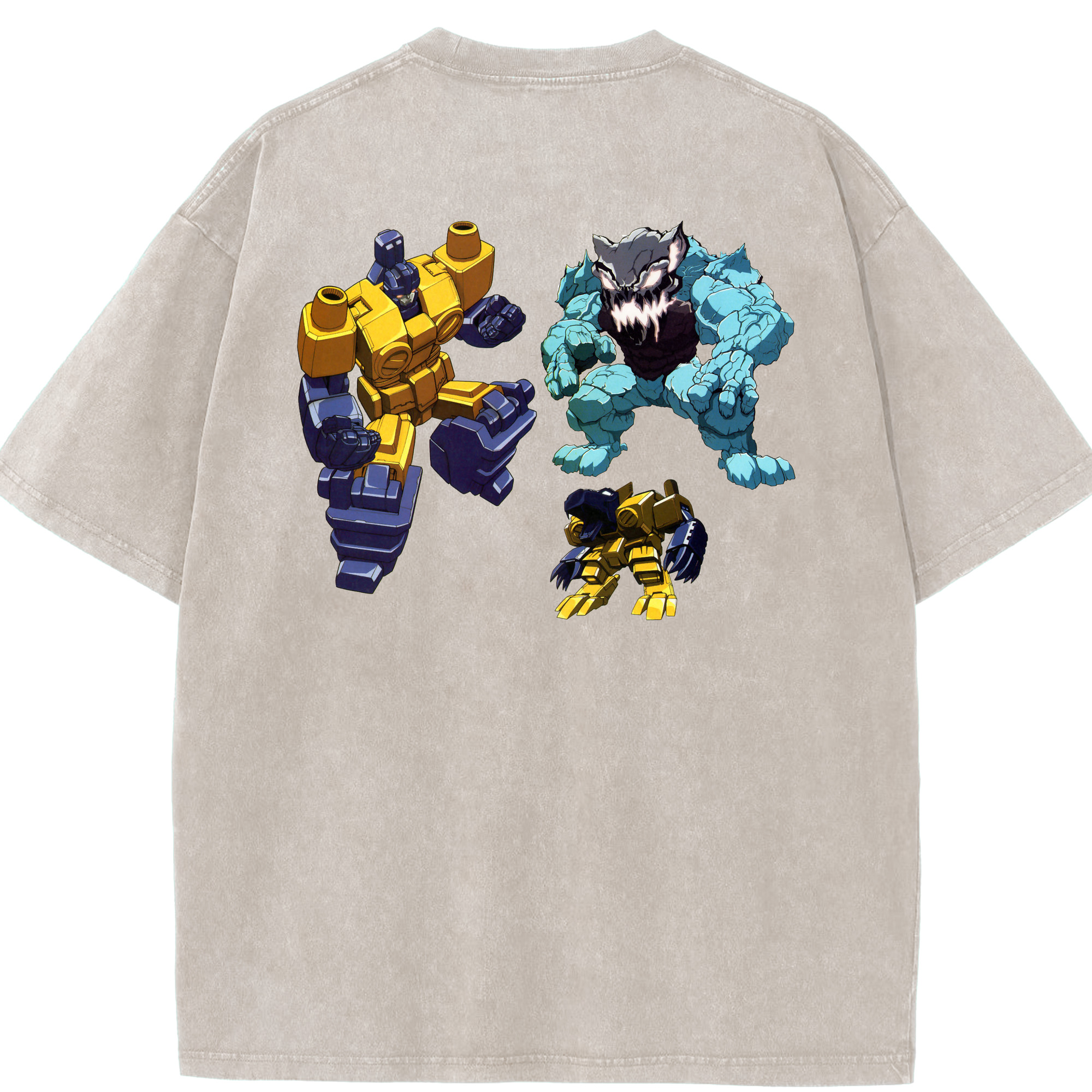 （画像用）  綿100% ヴィンテージ風 半袖Tシャツ（背面プリント）