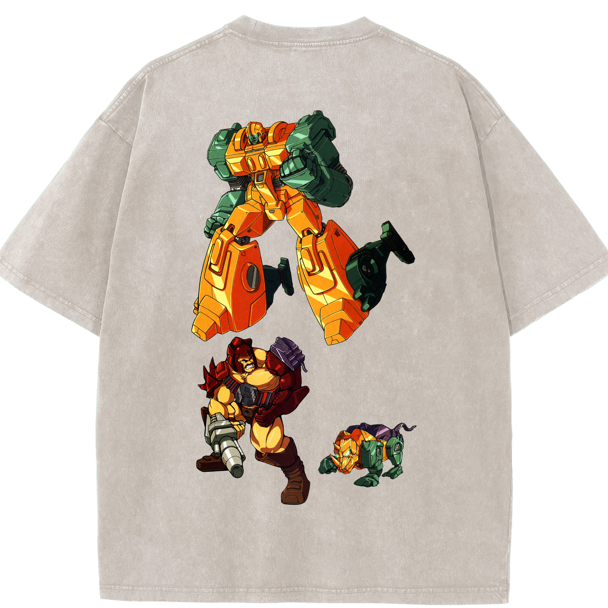 （画像用）  綿100% ヴィンテージ風 半袖Tシャツ（背面プリント）