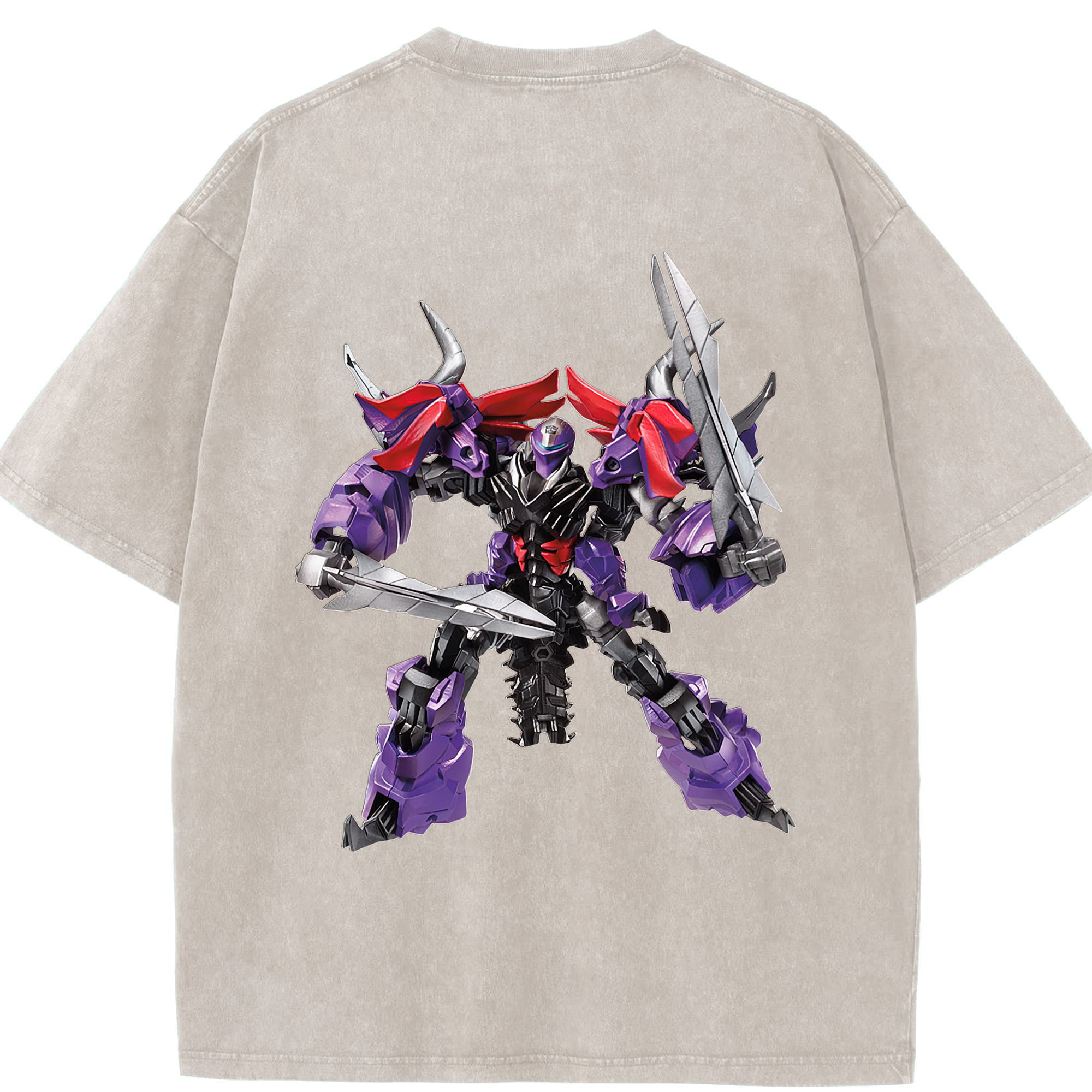 （画像用）  綿100% ヴィンテージ風 半袖Tシャツ（背面プリント）