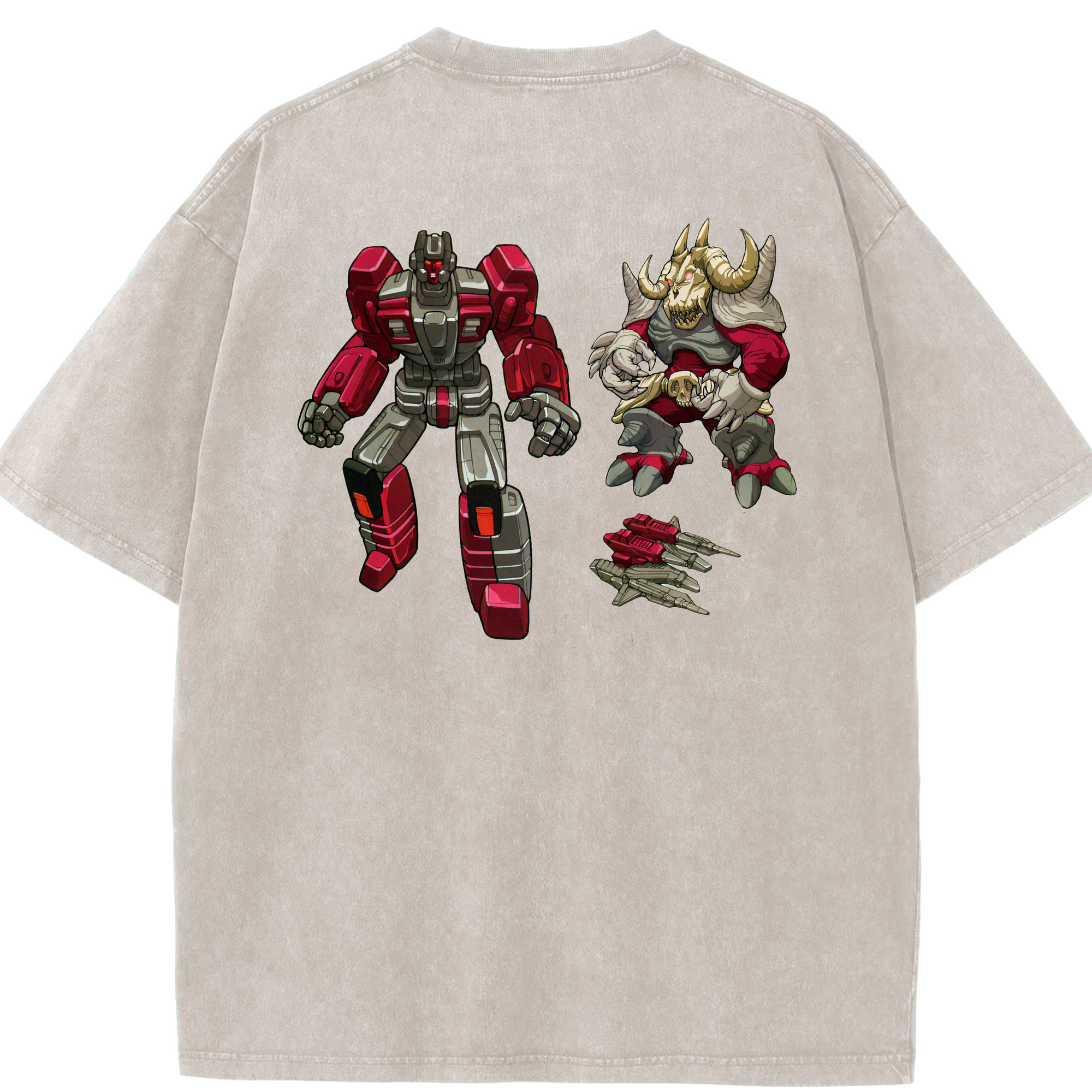 （画像用）  綿100% ヴィンテージ風 半袖Tシャツ（背面プリント）