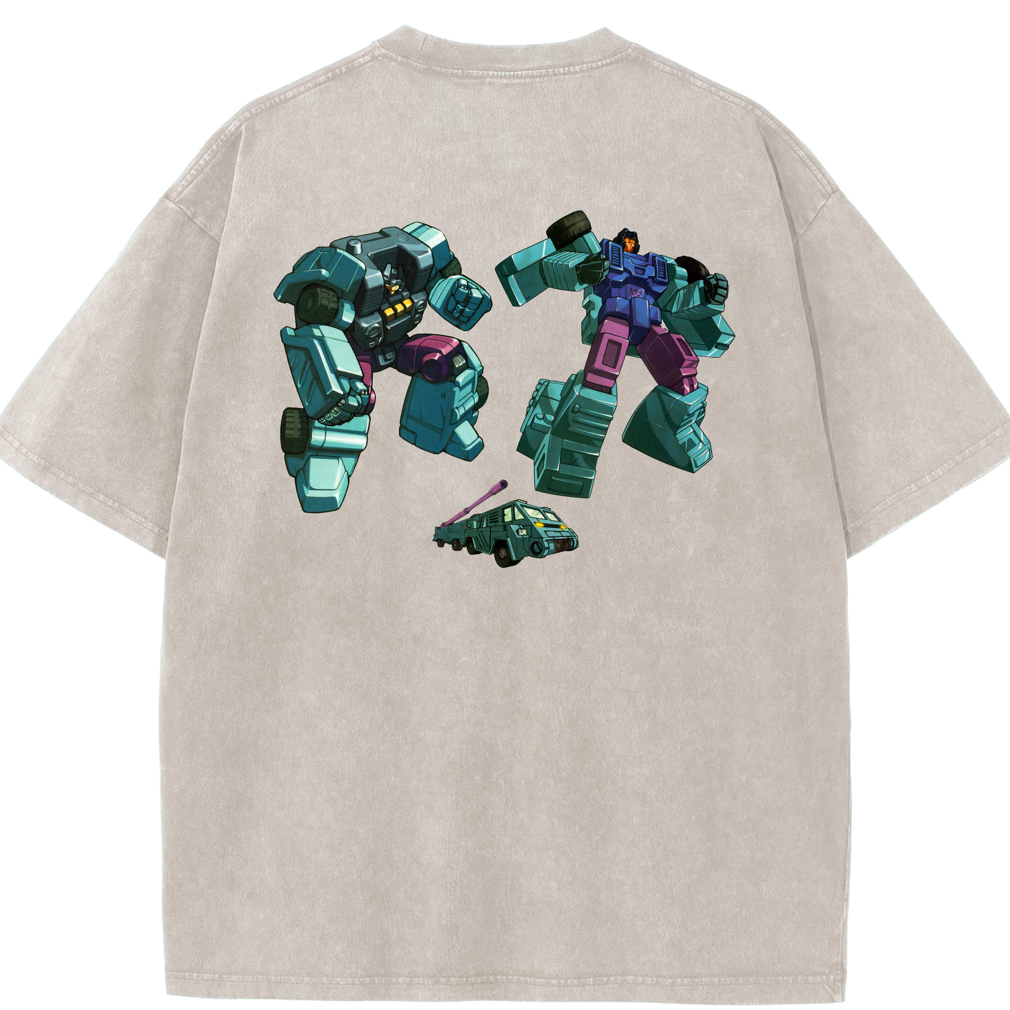 （画像用）  綿100% ヴィンテージ風 半袖Tシャツ（背面プリント）