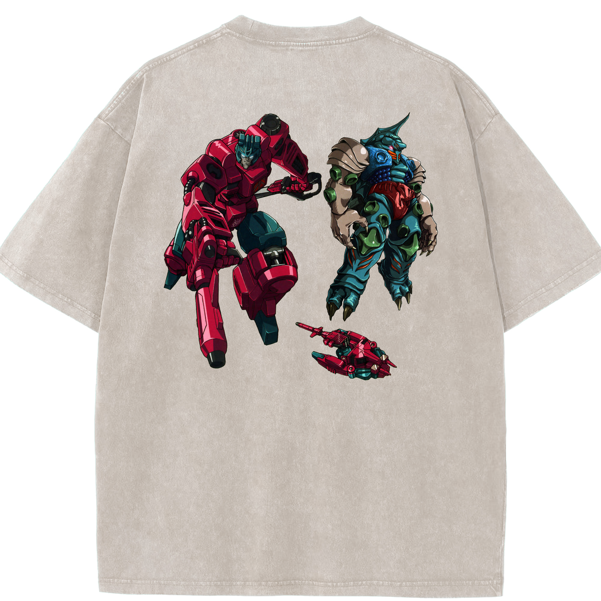 （画像用）  綿100% ヴィンテージ風 半袖Tシャツ（背面プリント）