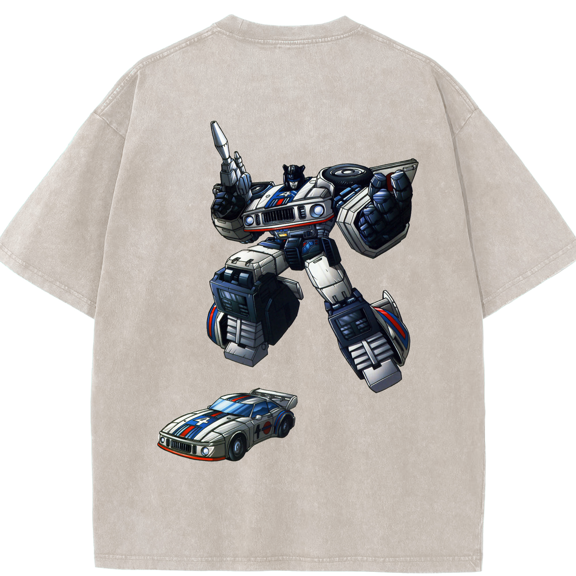 （画像用）  綿100% ヴィンテージ風 半袖Tシャツ（背面プリント）