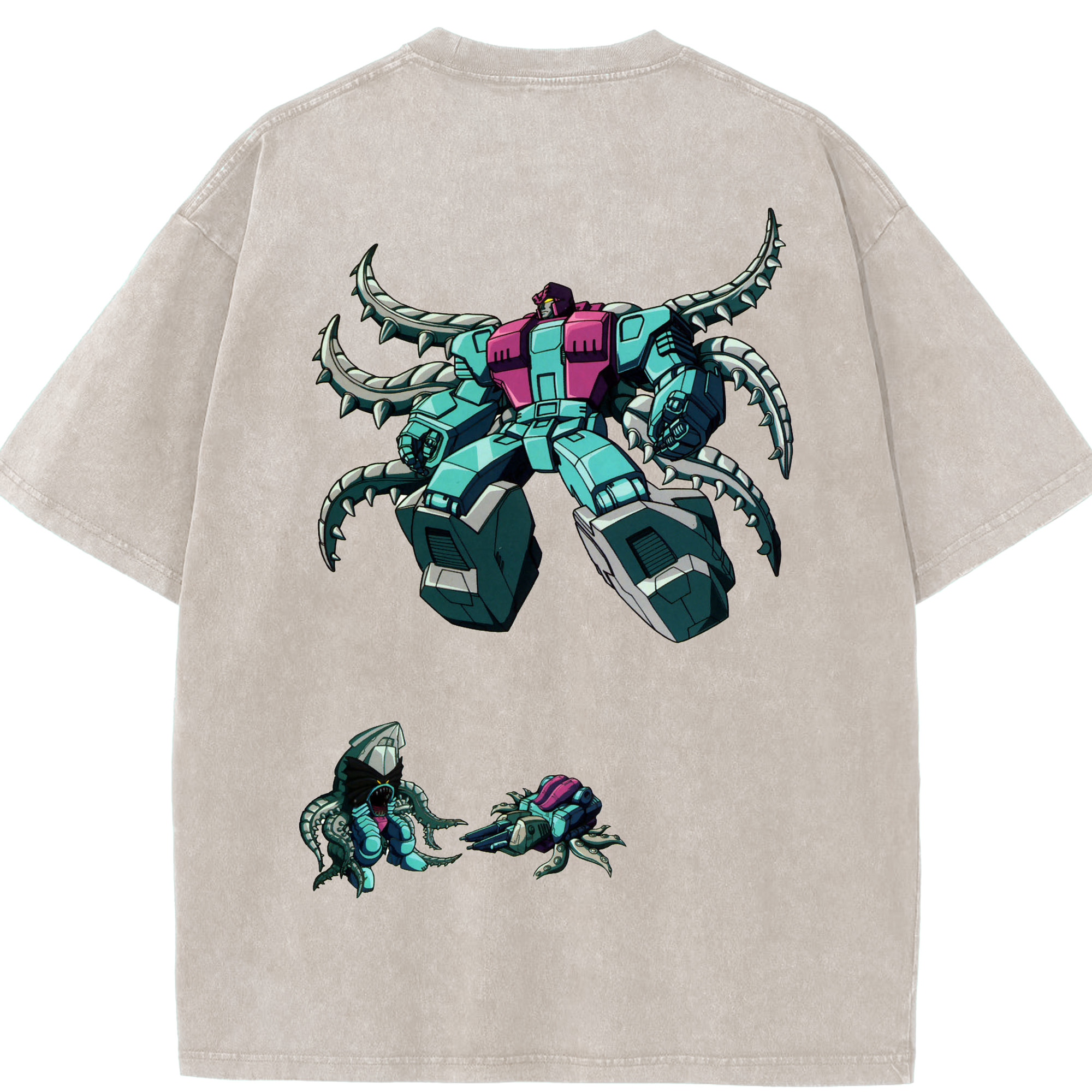 （画像用）  綿100% ヴィンテージ風 半袖Tシャツ（背面プリント）