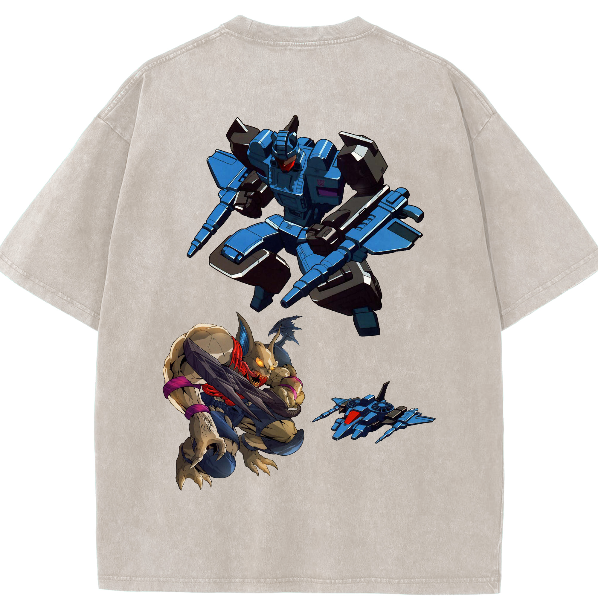 （画像用）  綿100% ヴィンテージ風 半袖Tシャツ（背面プリント）