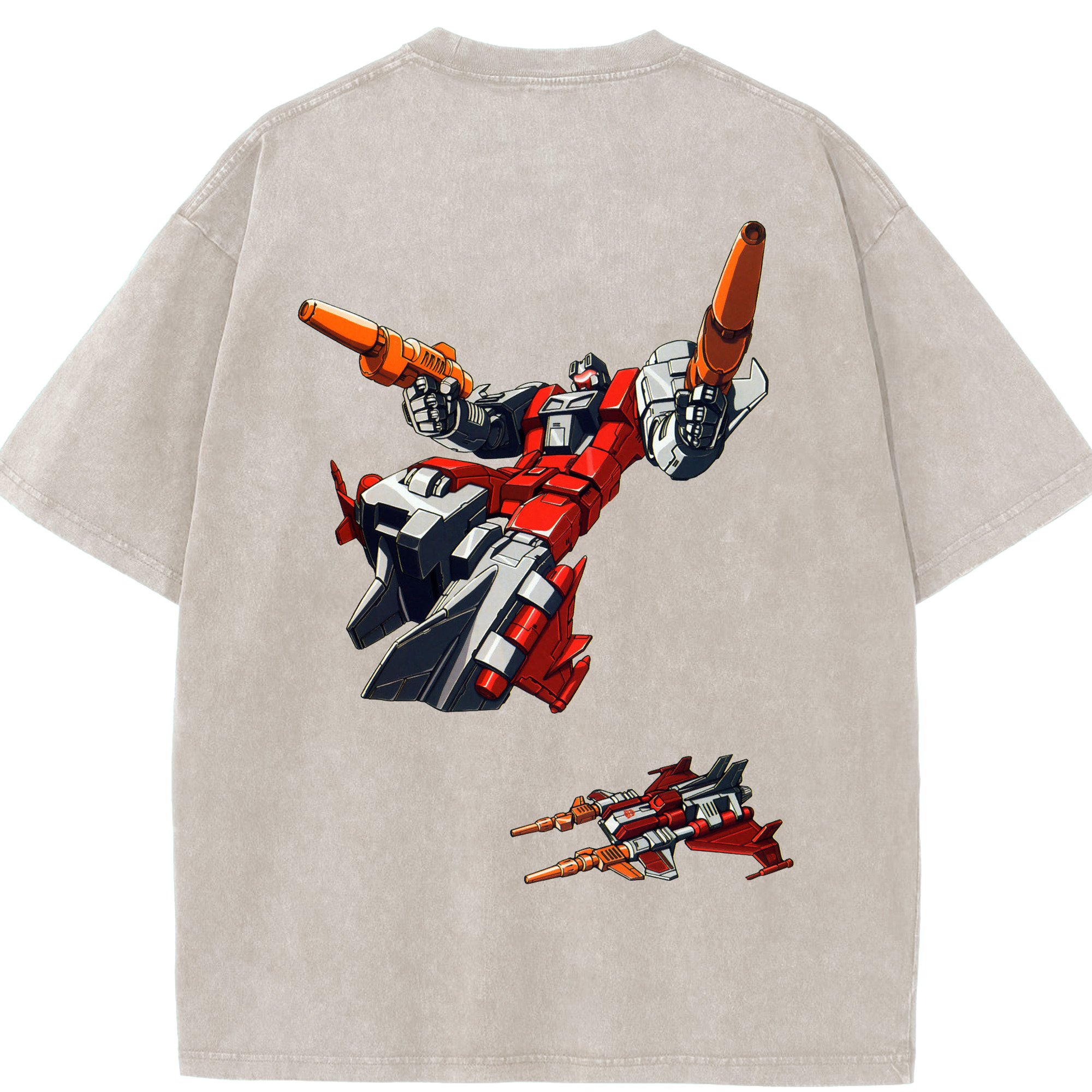 （画像用）  綿100% ヴィンテージ風 半袖Tシャツ（背面プリント）