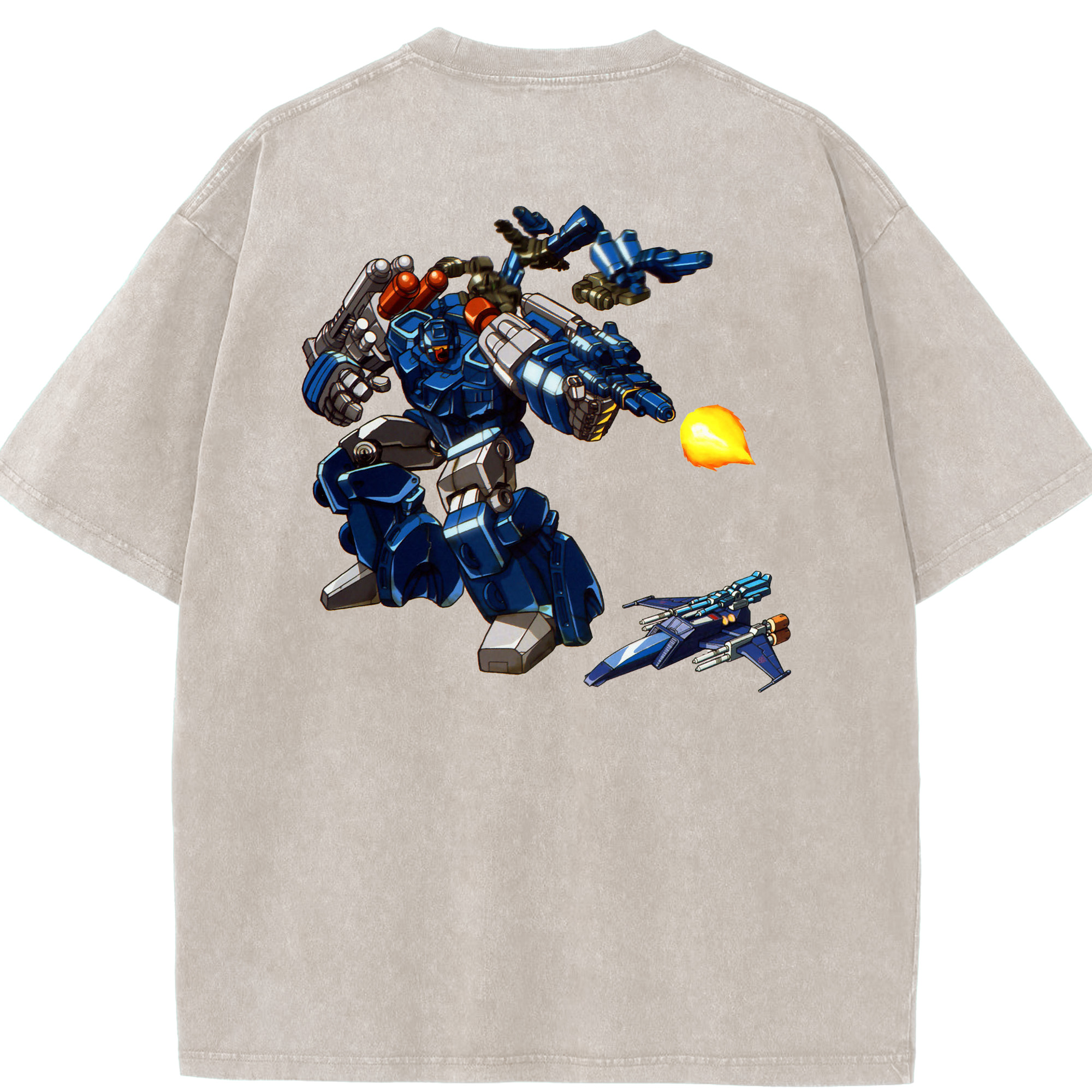 （画像用）  綿100% ヴィンテージ風 半袖Tシャツ（背面プリント）