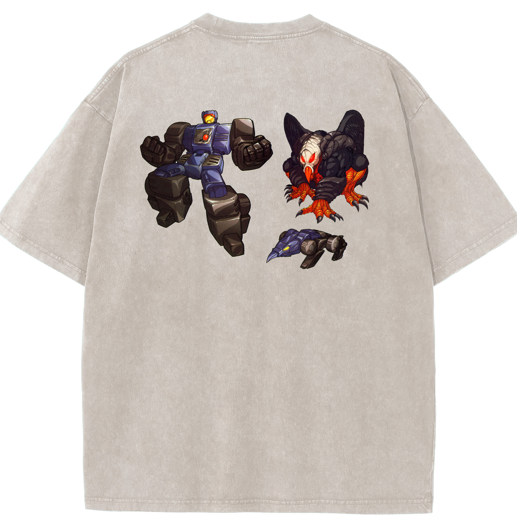 （画像用）  綿100% ヴィンテージ風 半袖Tシャツ（背面プリント）